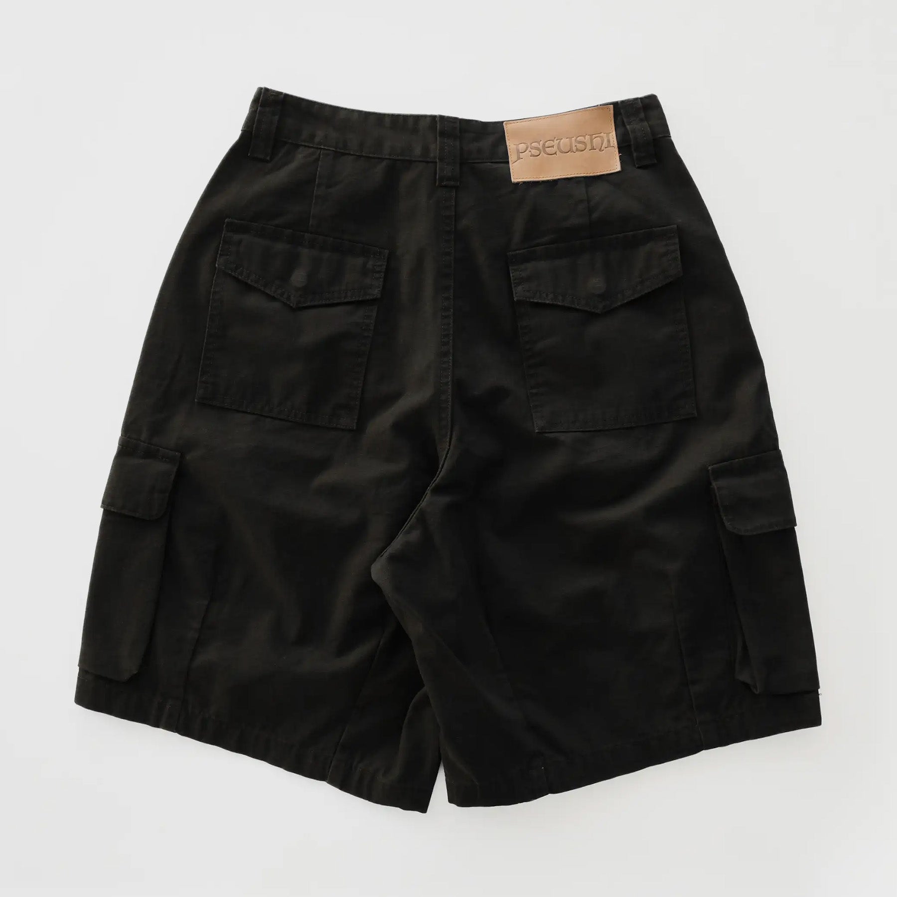 Cotton Ripstop Cargo Shorts Black