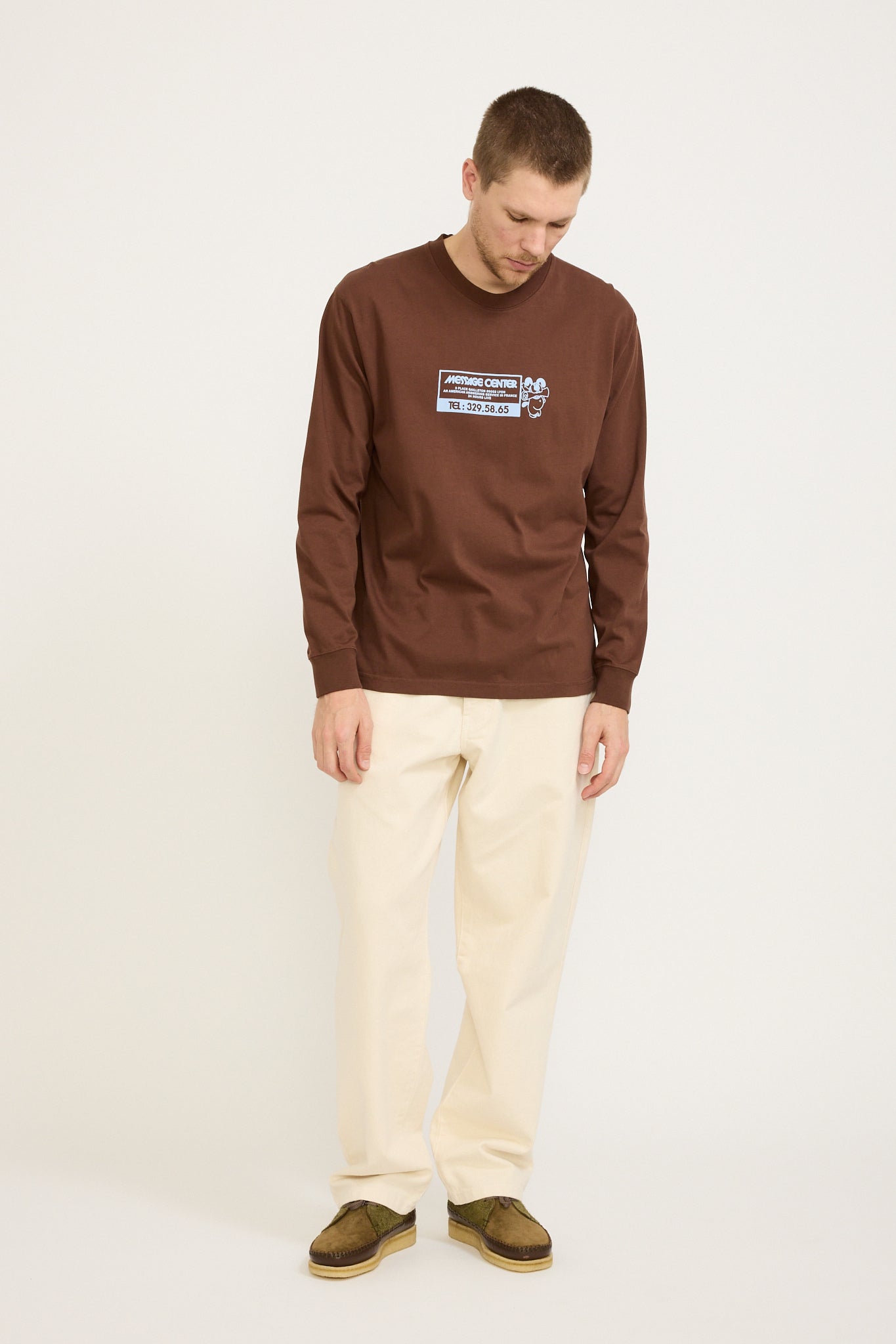 Reception | LS Tee Message Choco Brown | Maplestore