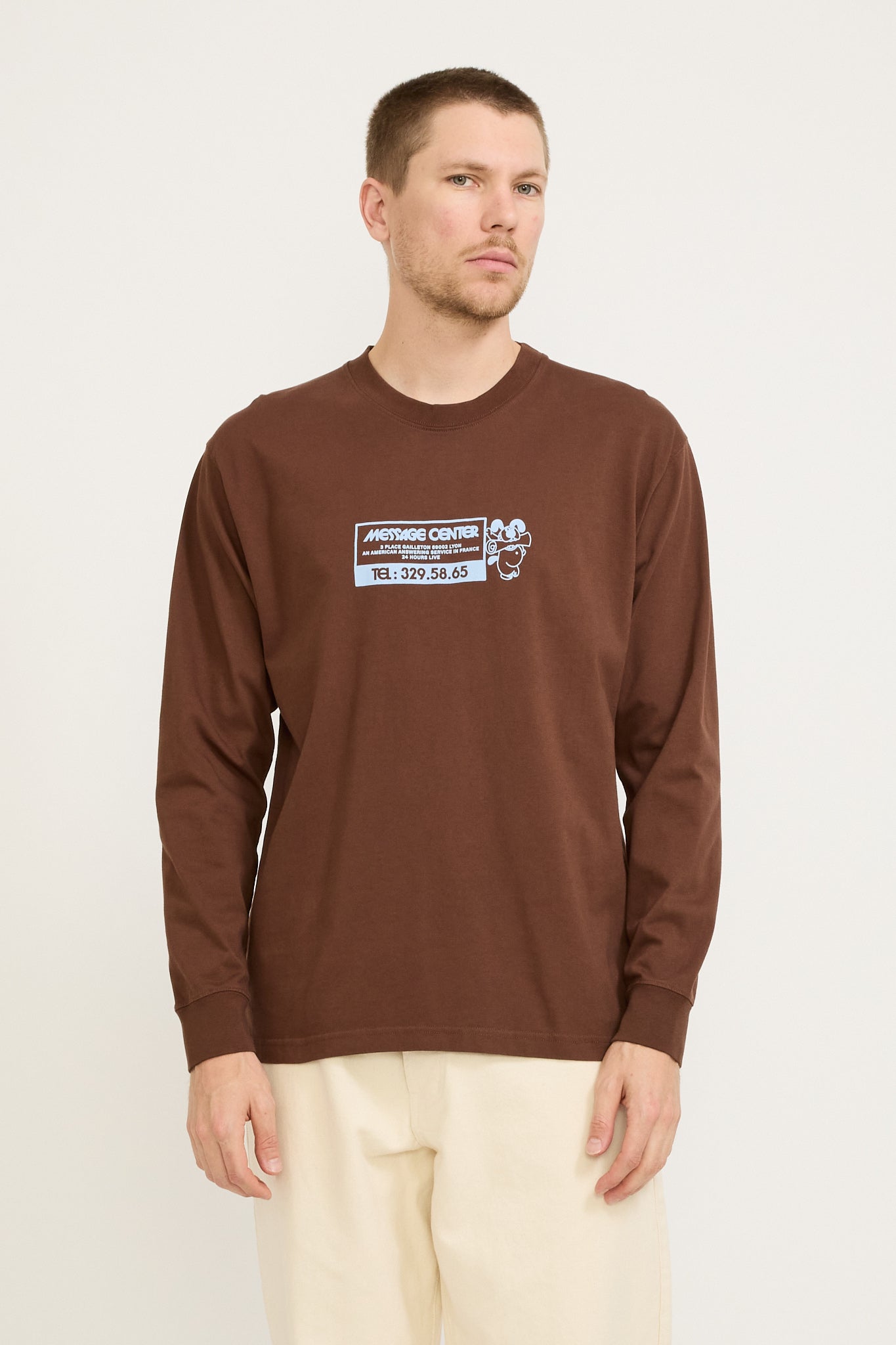 Reception | LS Tee Message Choco Brown | Maplestore