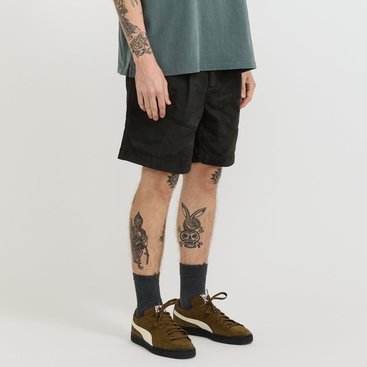 Adjustable Short Black Camo
