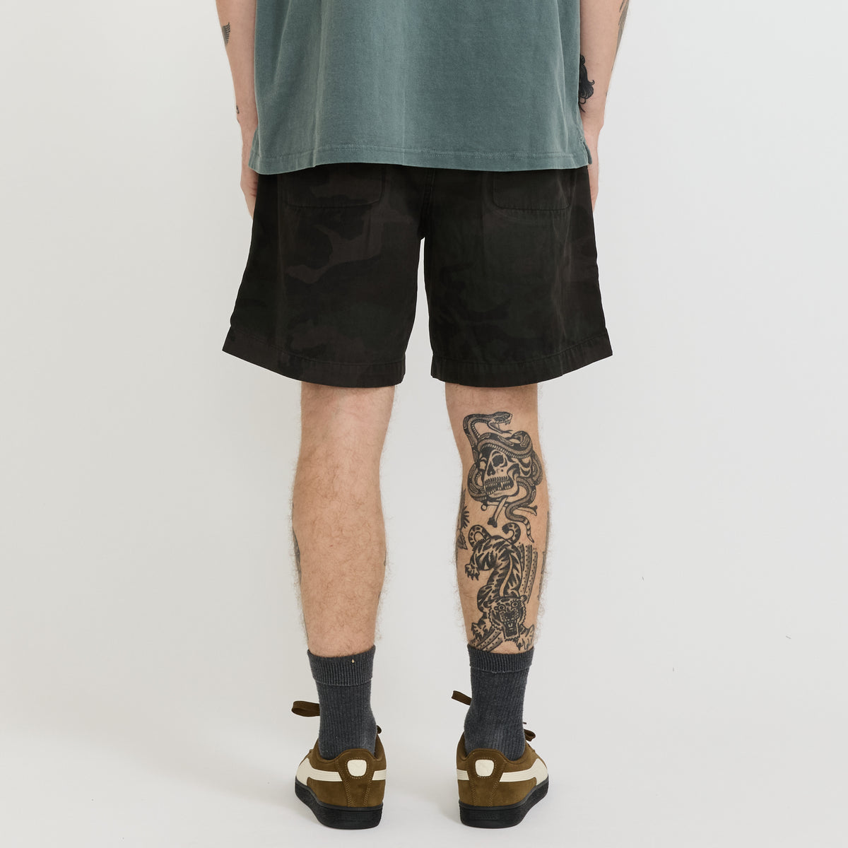 Adjustable Short Black Camo