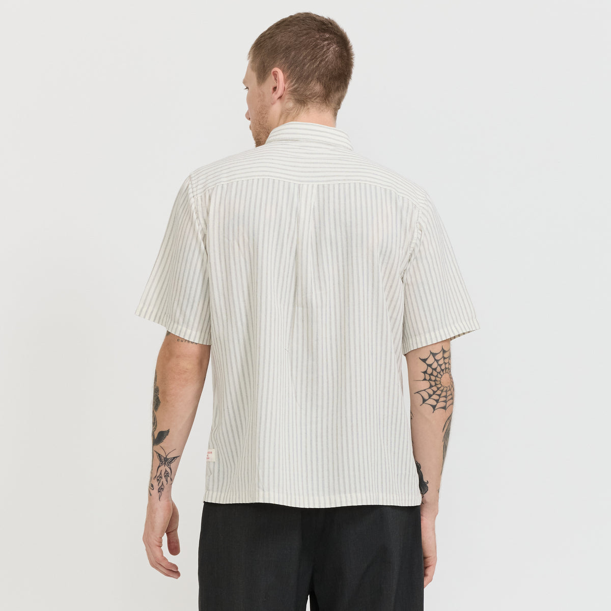 Boxy Shirt Black/White Stripe