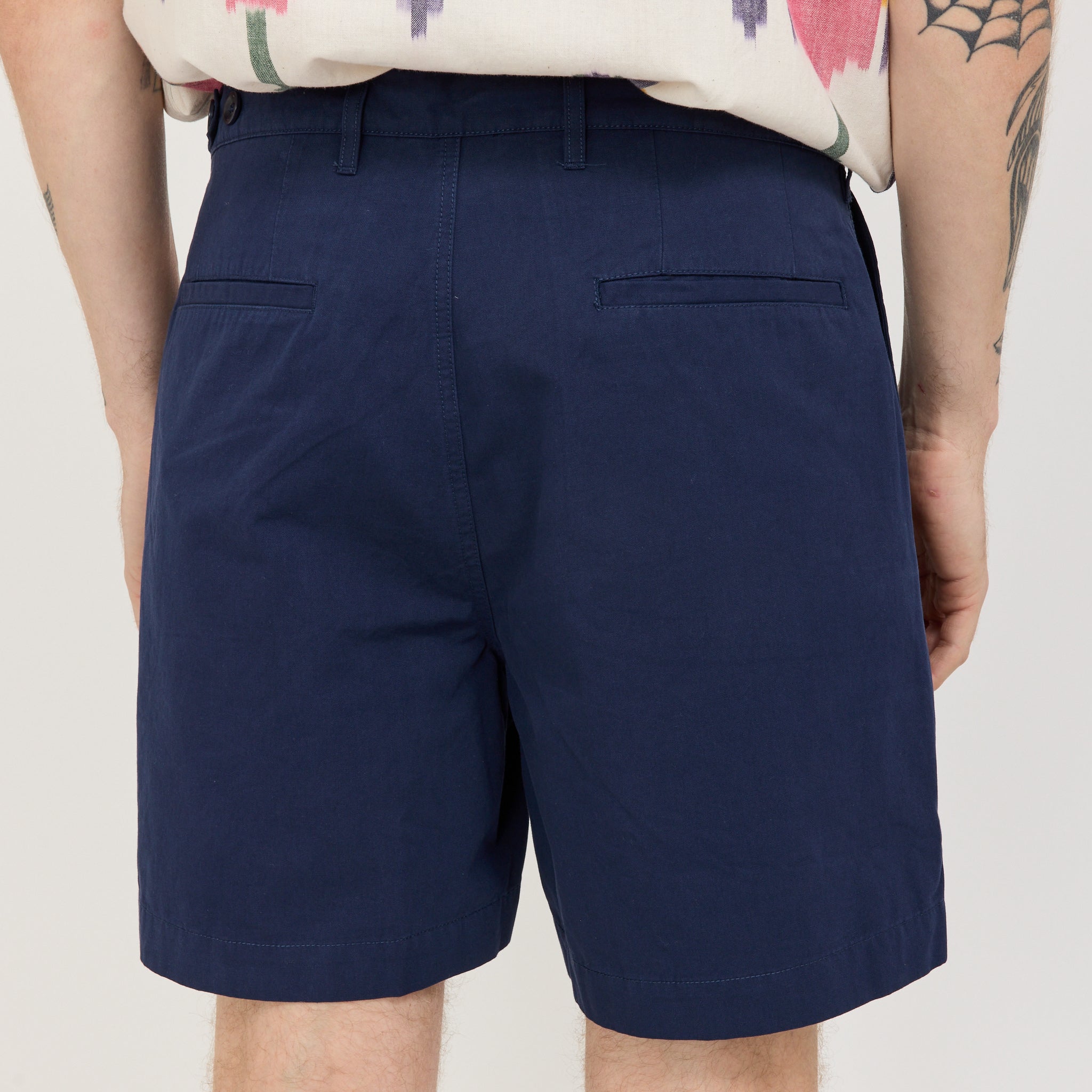 Pleat Short Navy