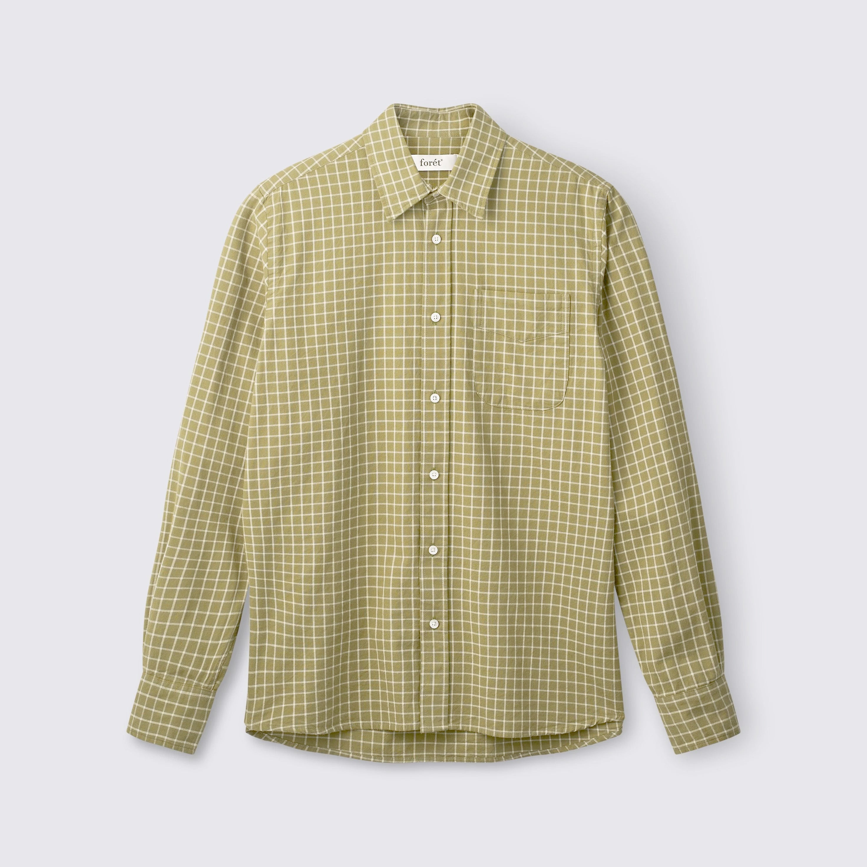 Ridge Flannel Regular Fit Check Shirt Thyme Check