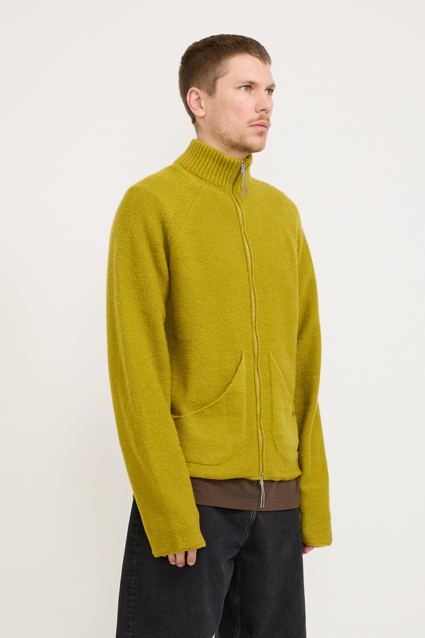 ROA | Mohair Cardigan Yellow | Maplestore