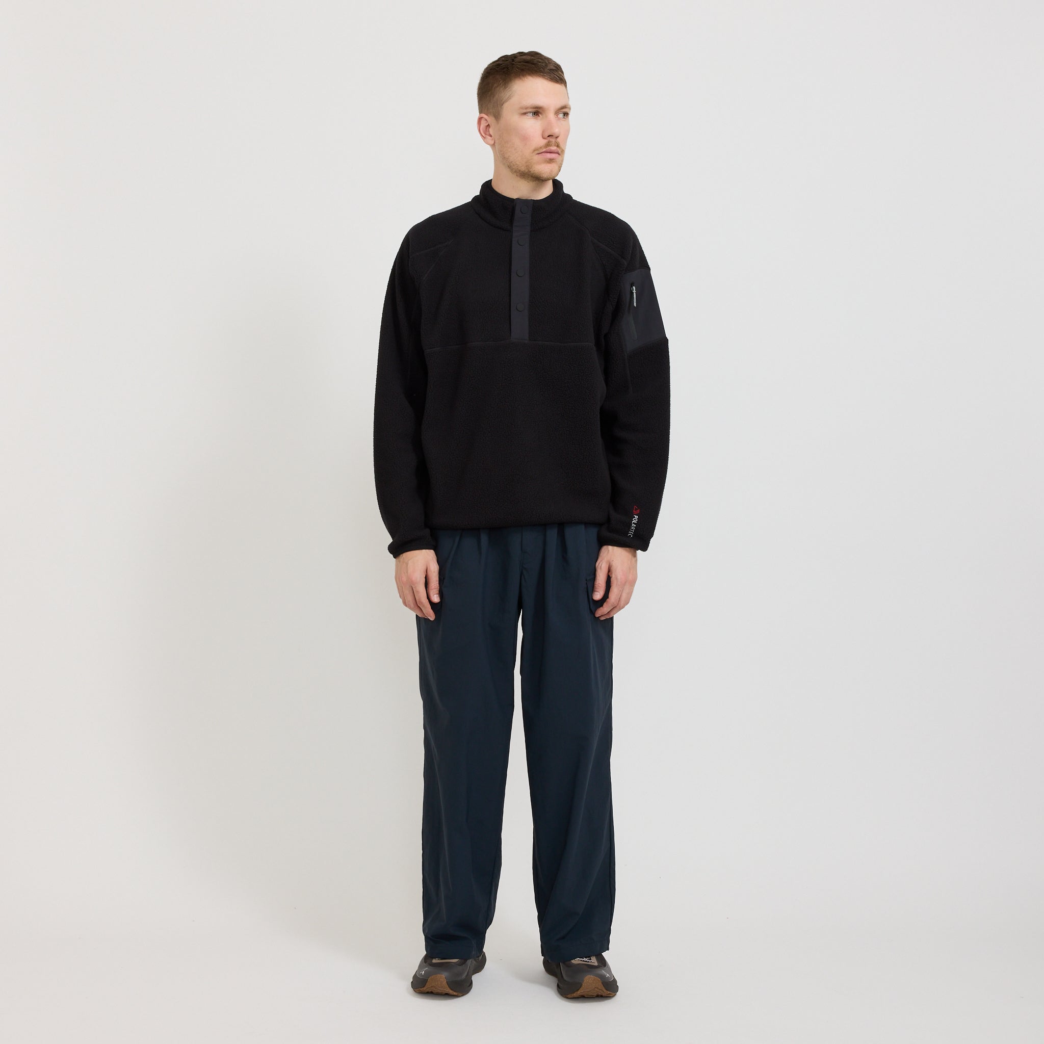 Polartec Fleece Button Up Black
