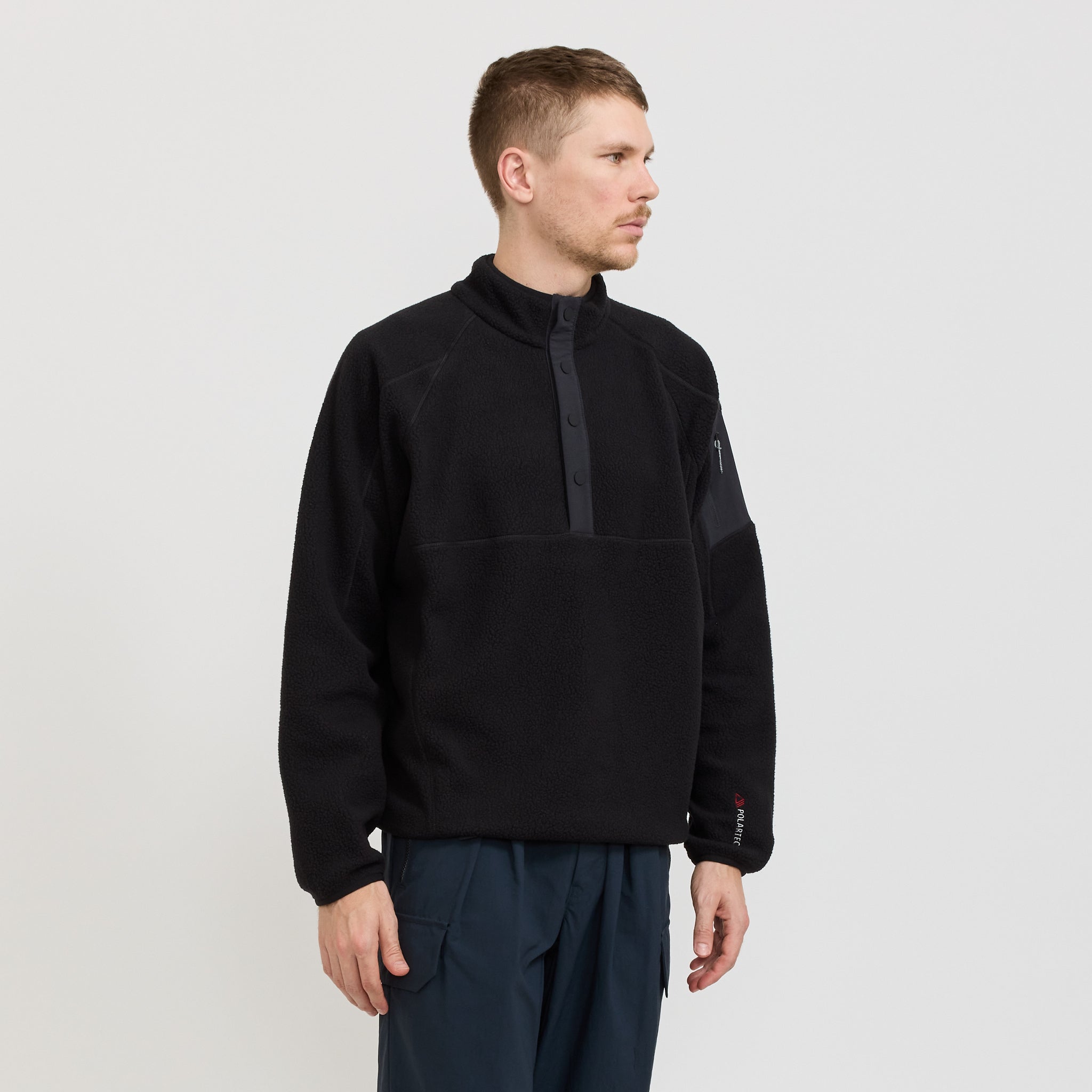 Polartec Fleece Button Up Black