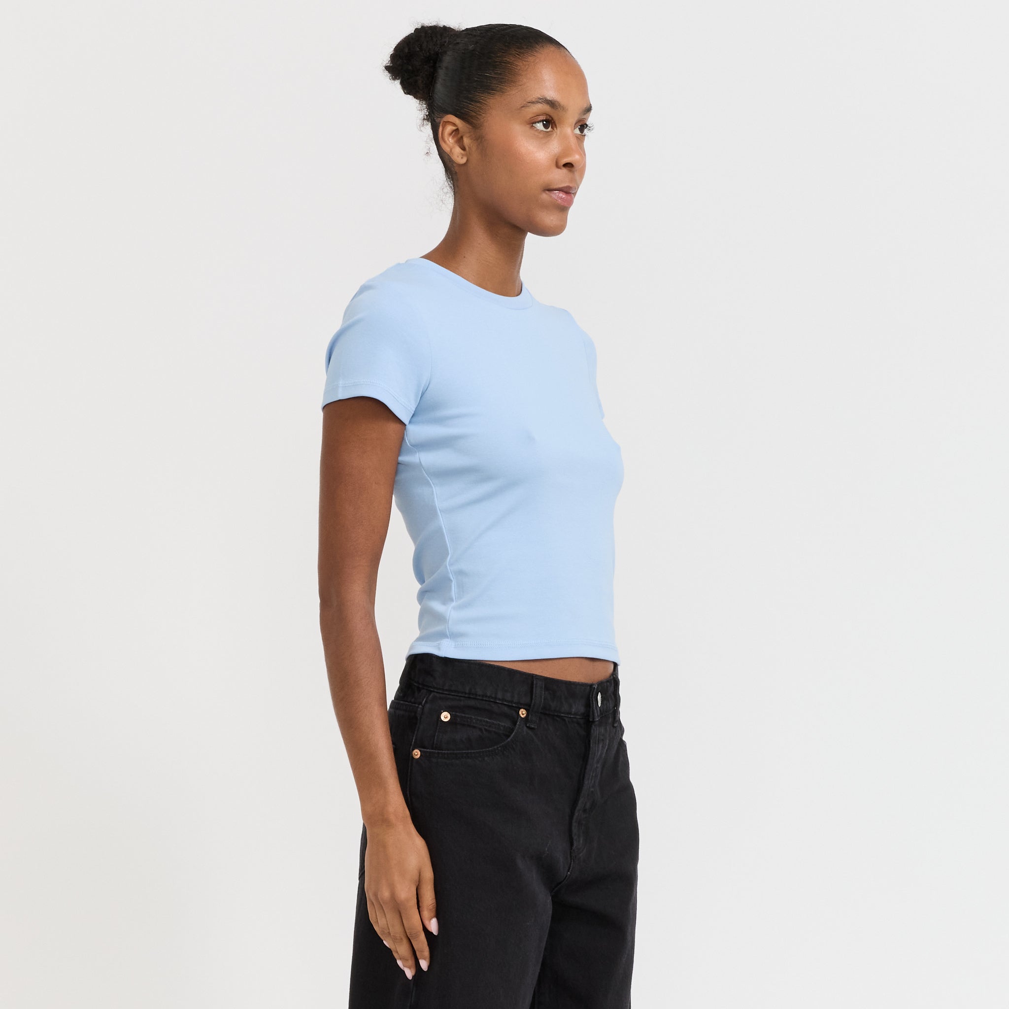 Rollas | Baby Tee Plain Soft Blue | Maplestore