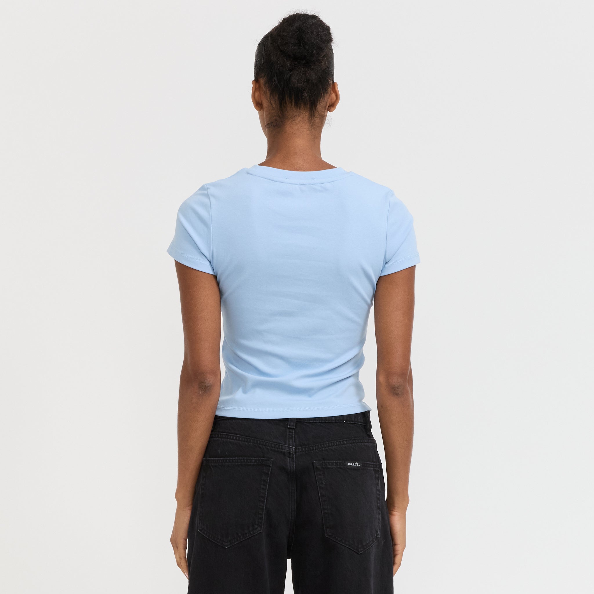 Rollas | Baby Tee Plain Soft Blue | Maplestore