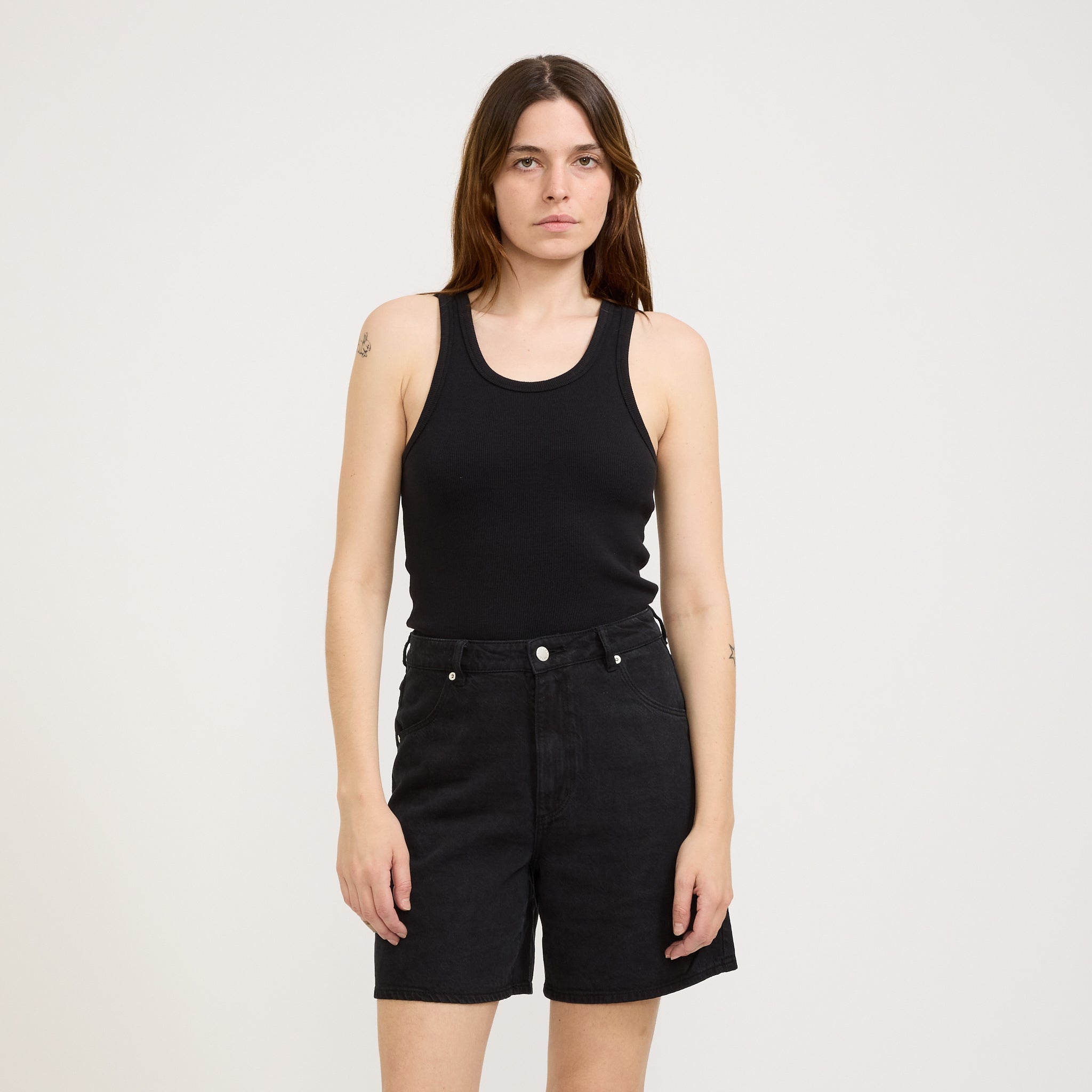 Heavy Rib Toni Tank Black