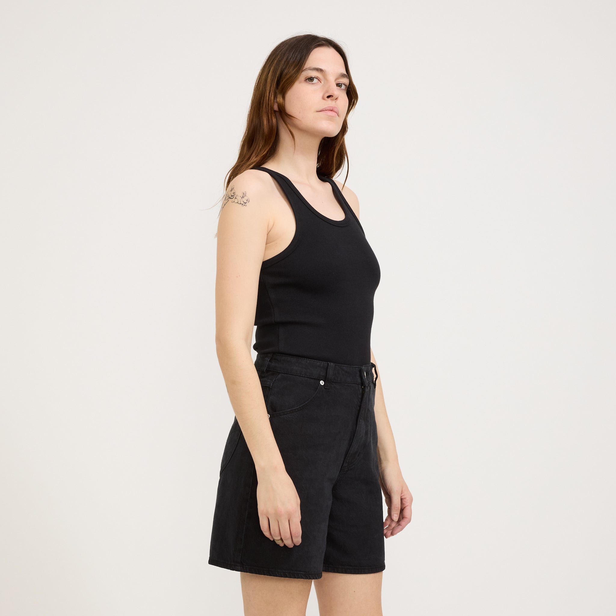 Heavy Rib Toni Tank Black