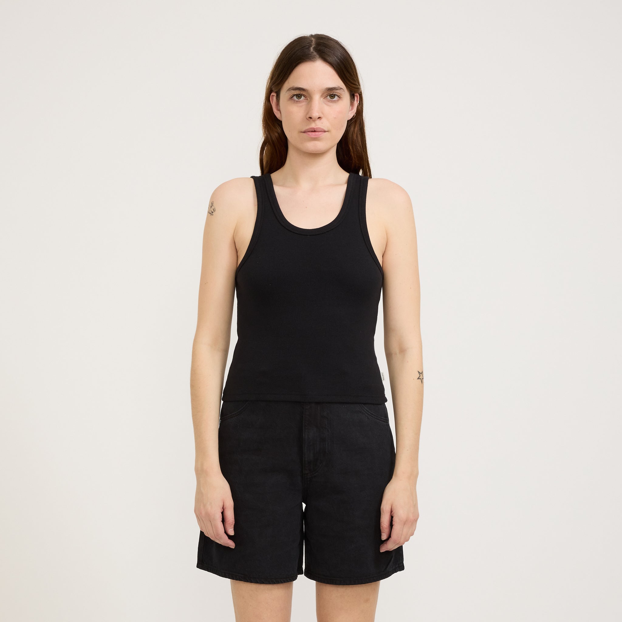 Heavy Rib Toni Tank Black