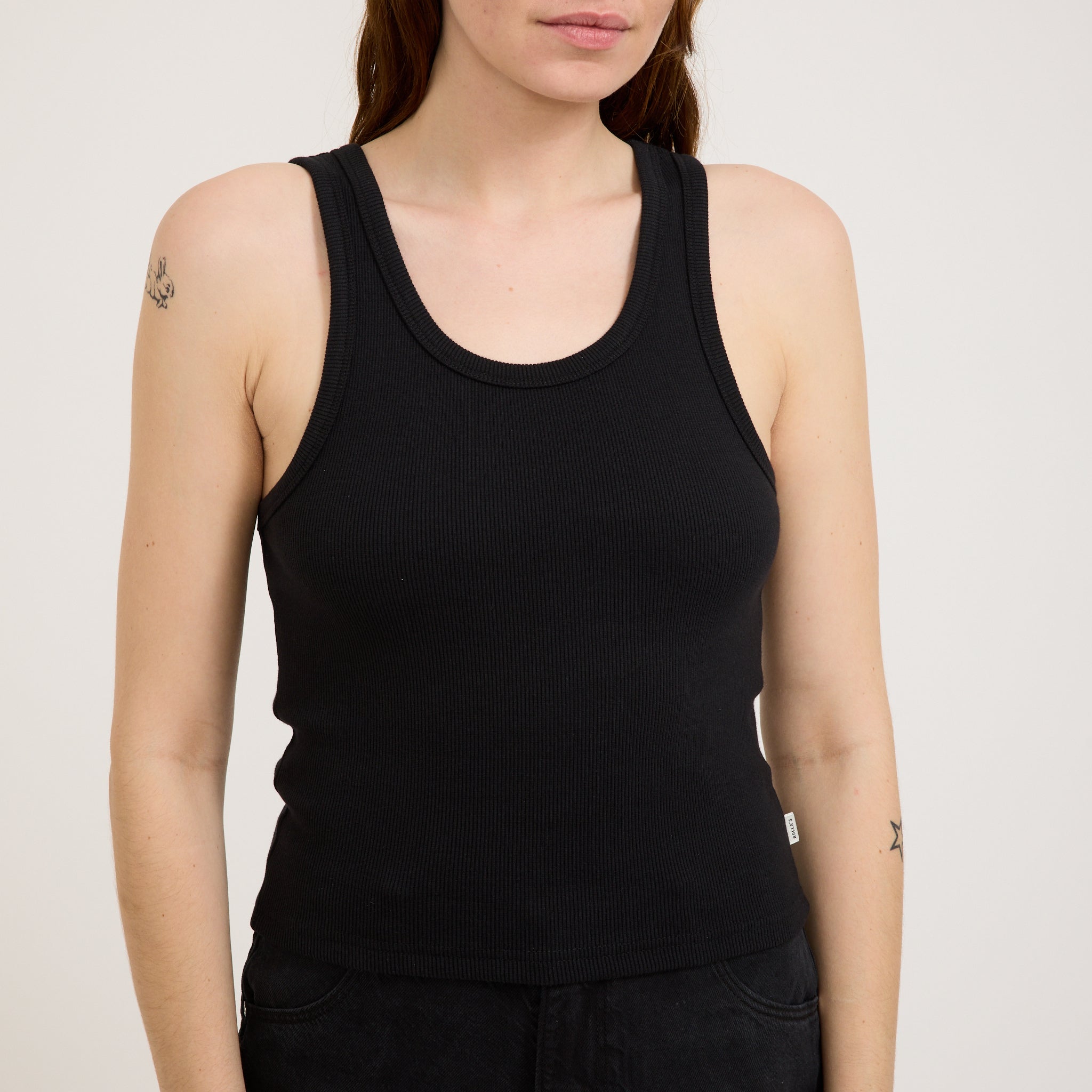 Heavy Rib Toni Tank Black