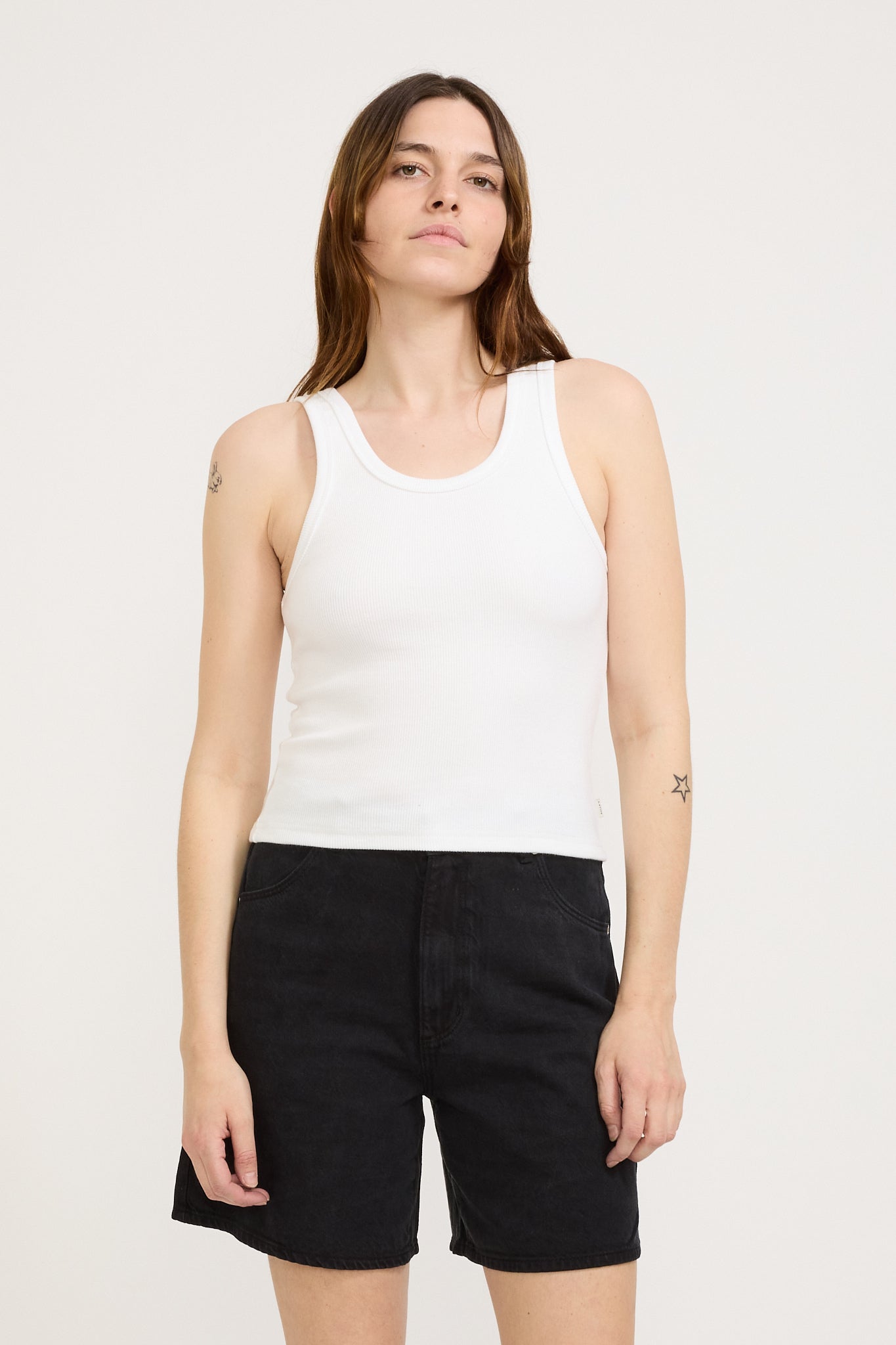 Rollas | Heavy Rib Toni Tank Vintage White | Maplestore