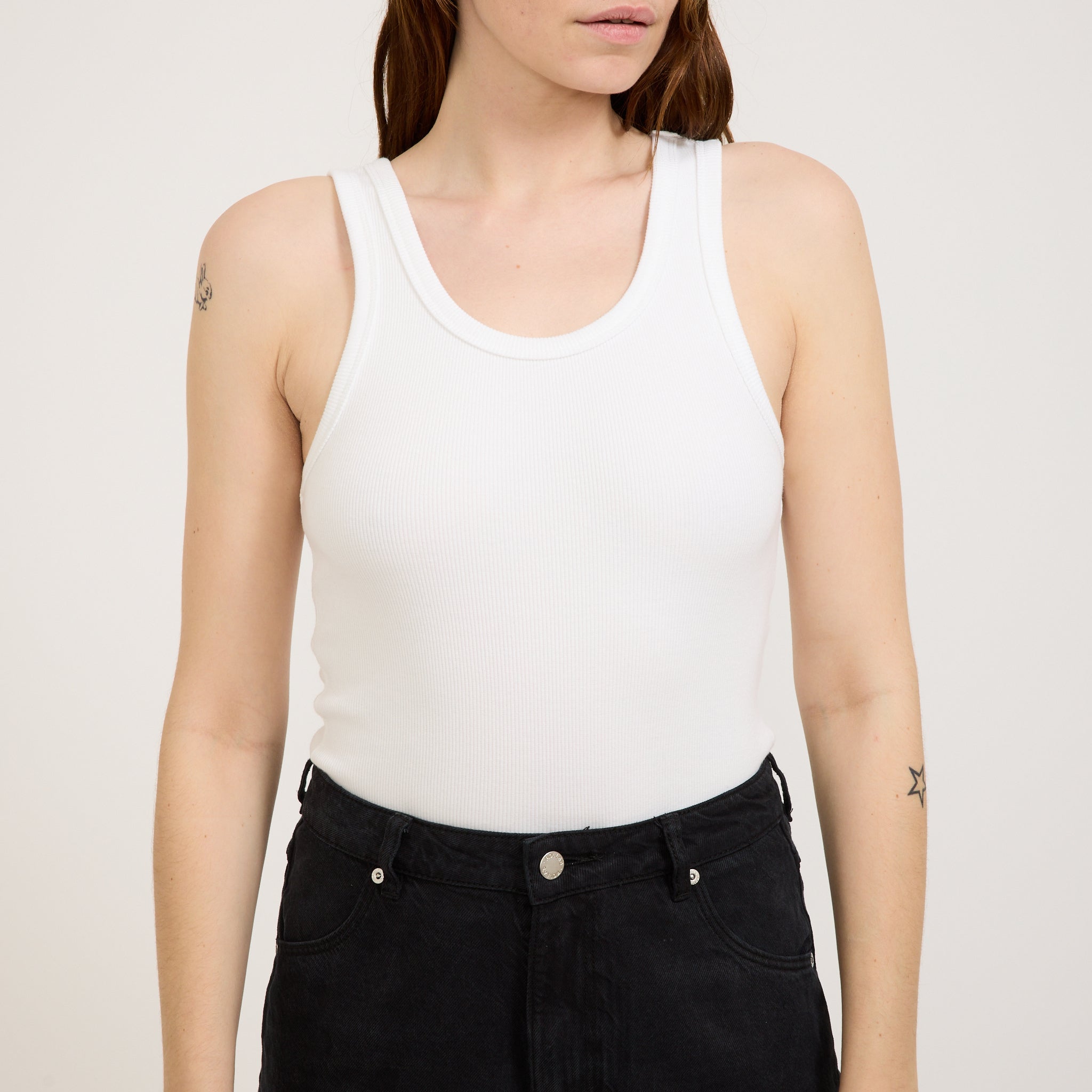 Heavy Rib Toni Tank Vintage White