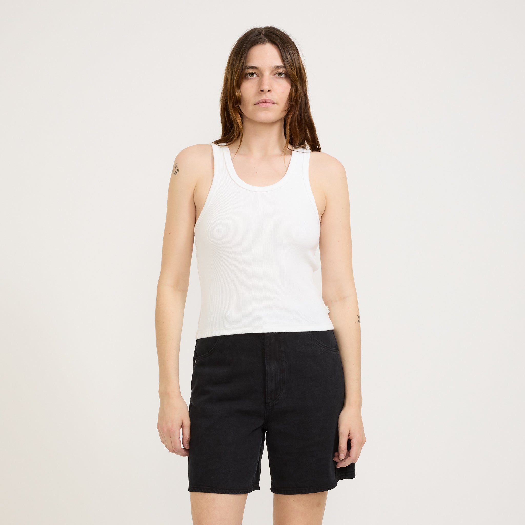 Heavy Rib Toni Tank Vintage White