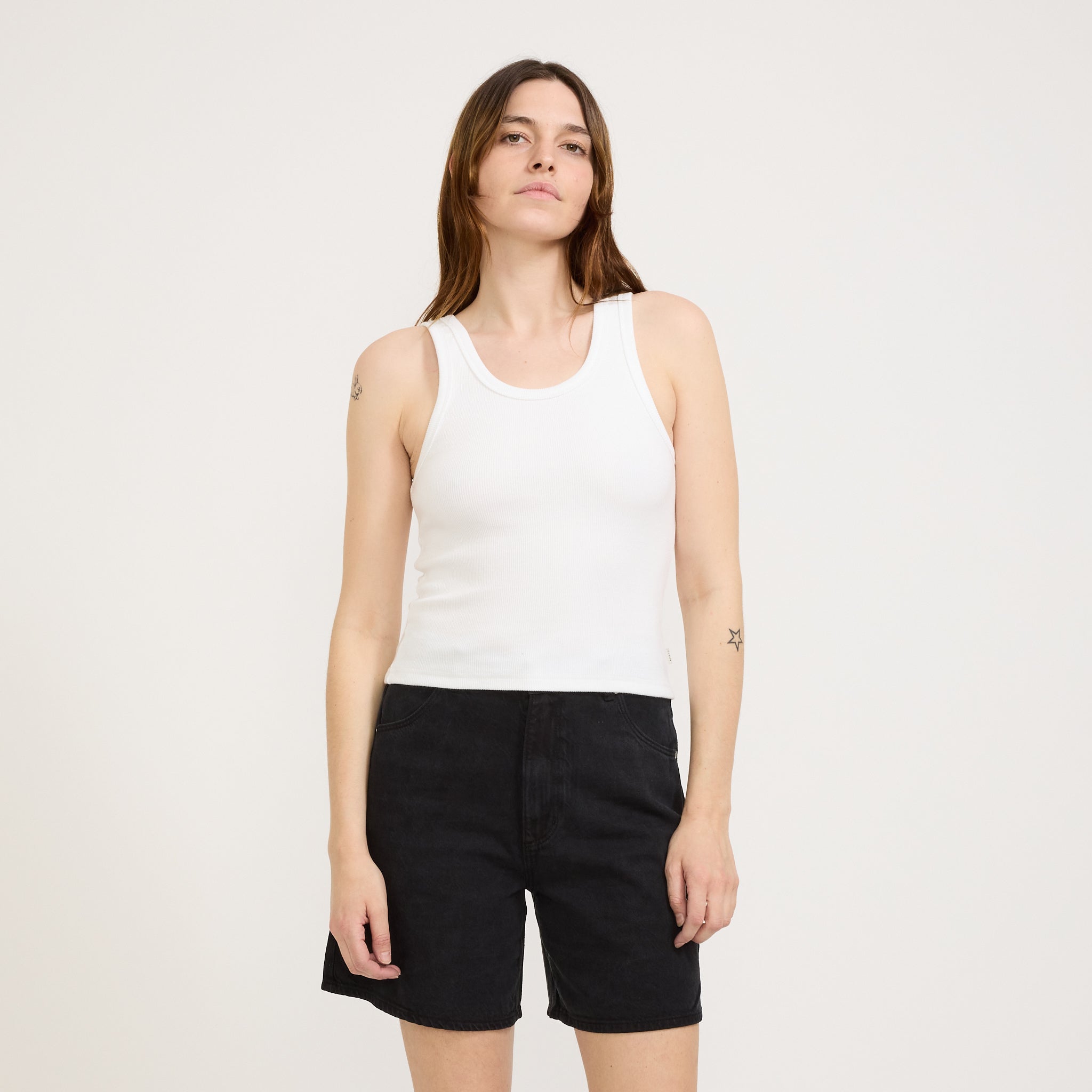 Heavy Rib Toni Tank Vintage White