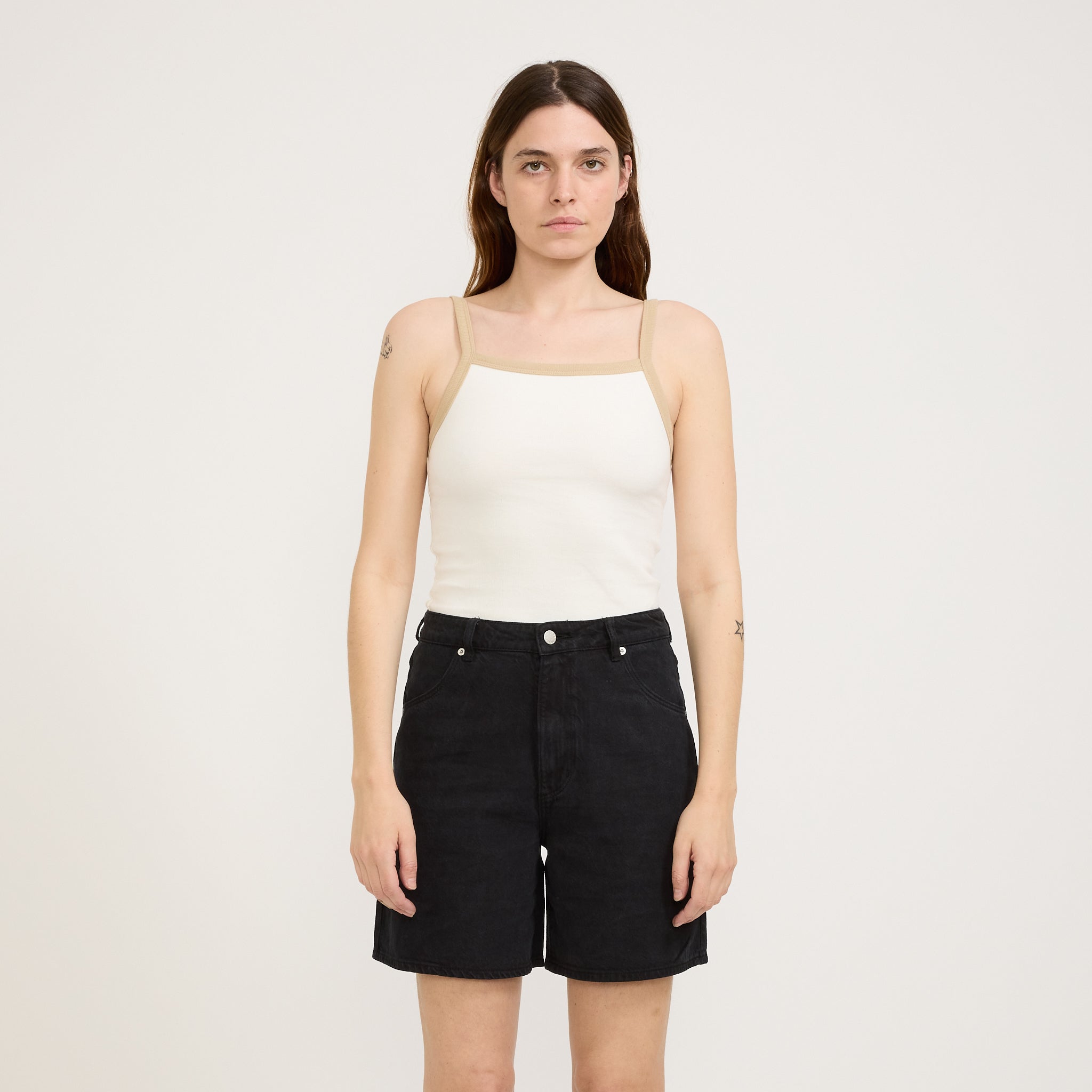 Organic Naomi Tank White/Sun