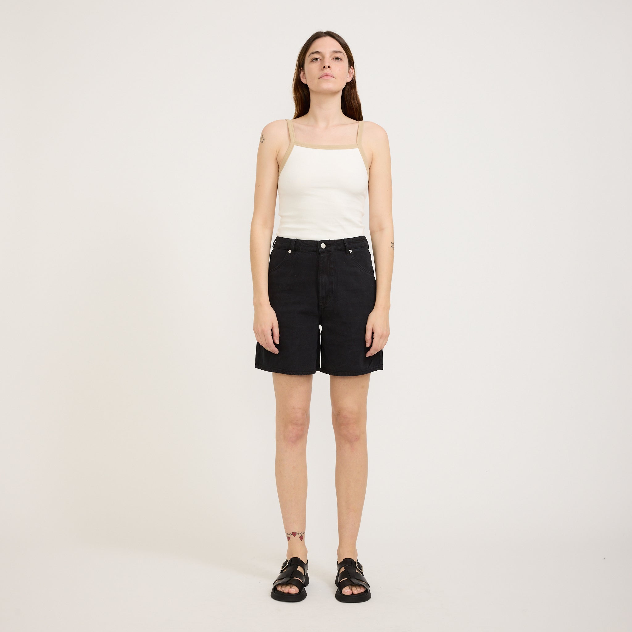 Organic Naomi Tank White/Sun