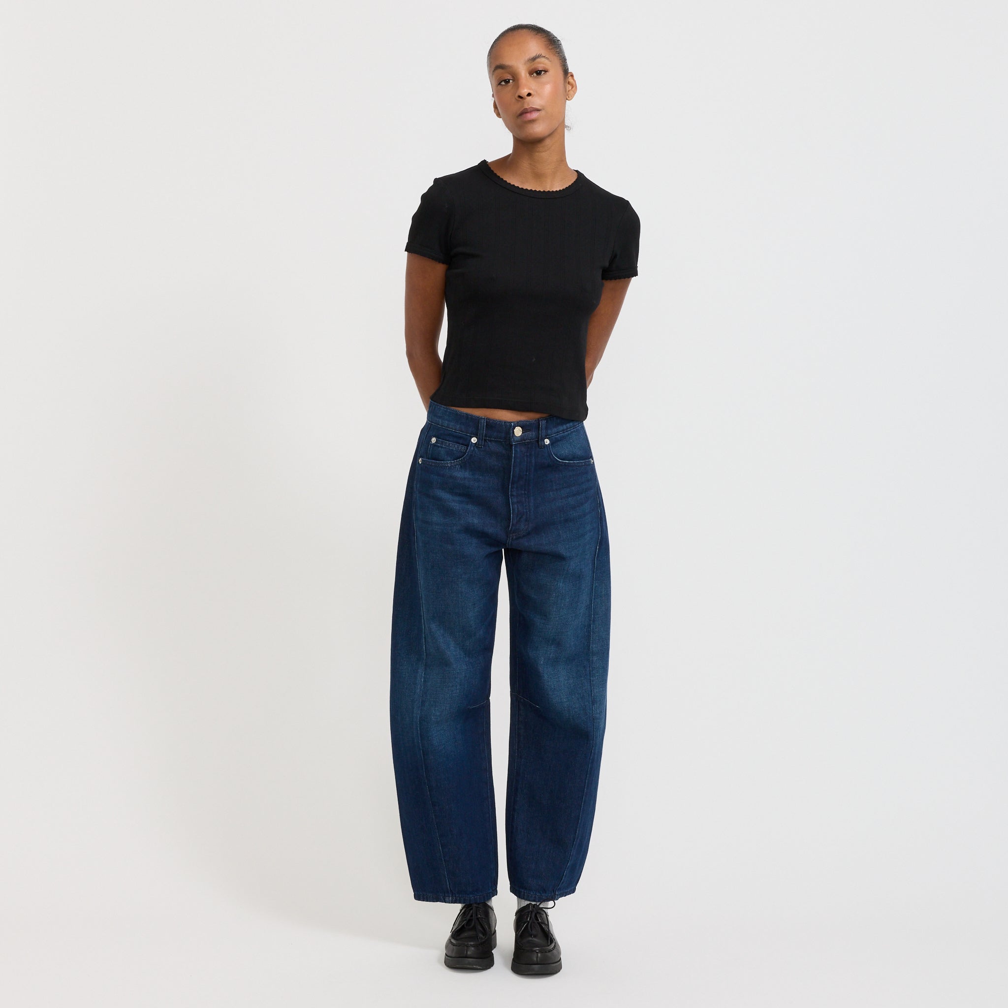 Pointelle Classic Tee Black