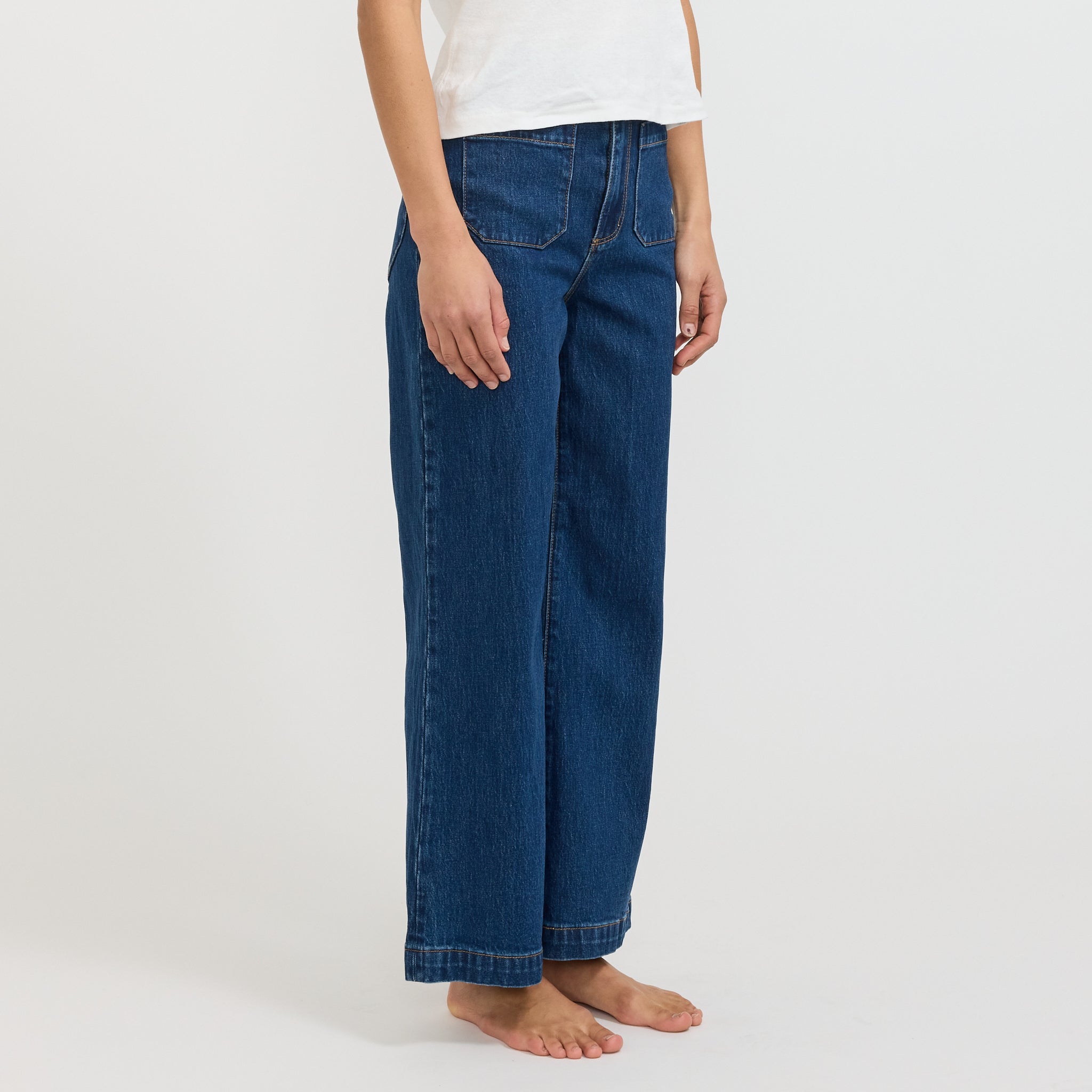 Rollas | Sailor Jean Eco Ruby Organic Dark Blue | Maplestore