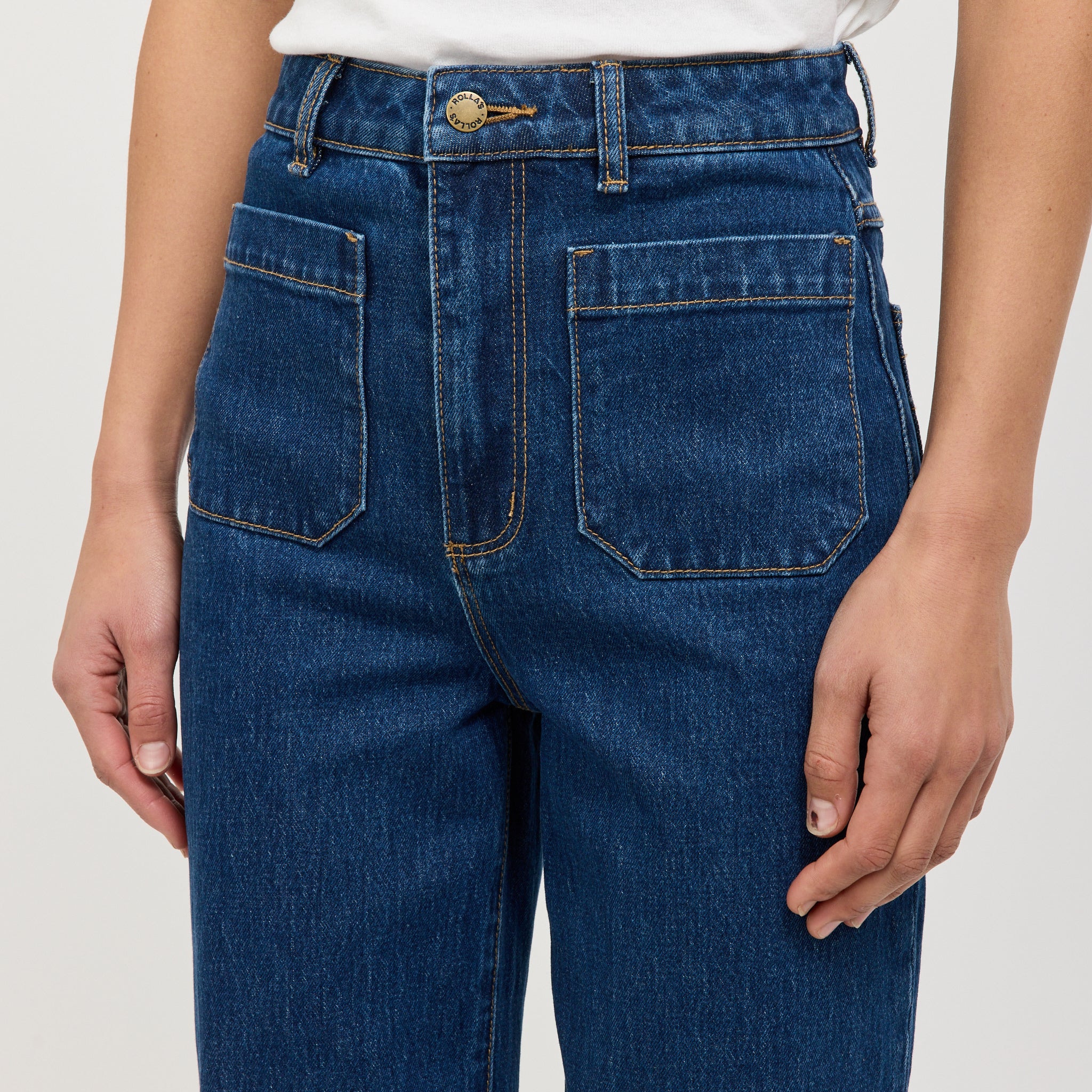 Rollas | Sailor Jean Eco Ruby Organic Dark Blue | Maplestore