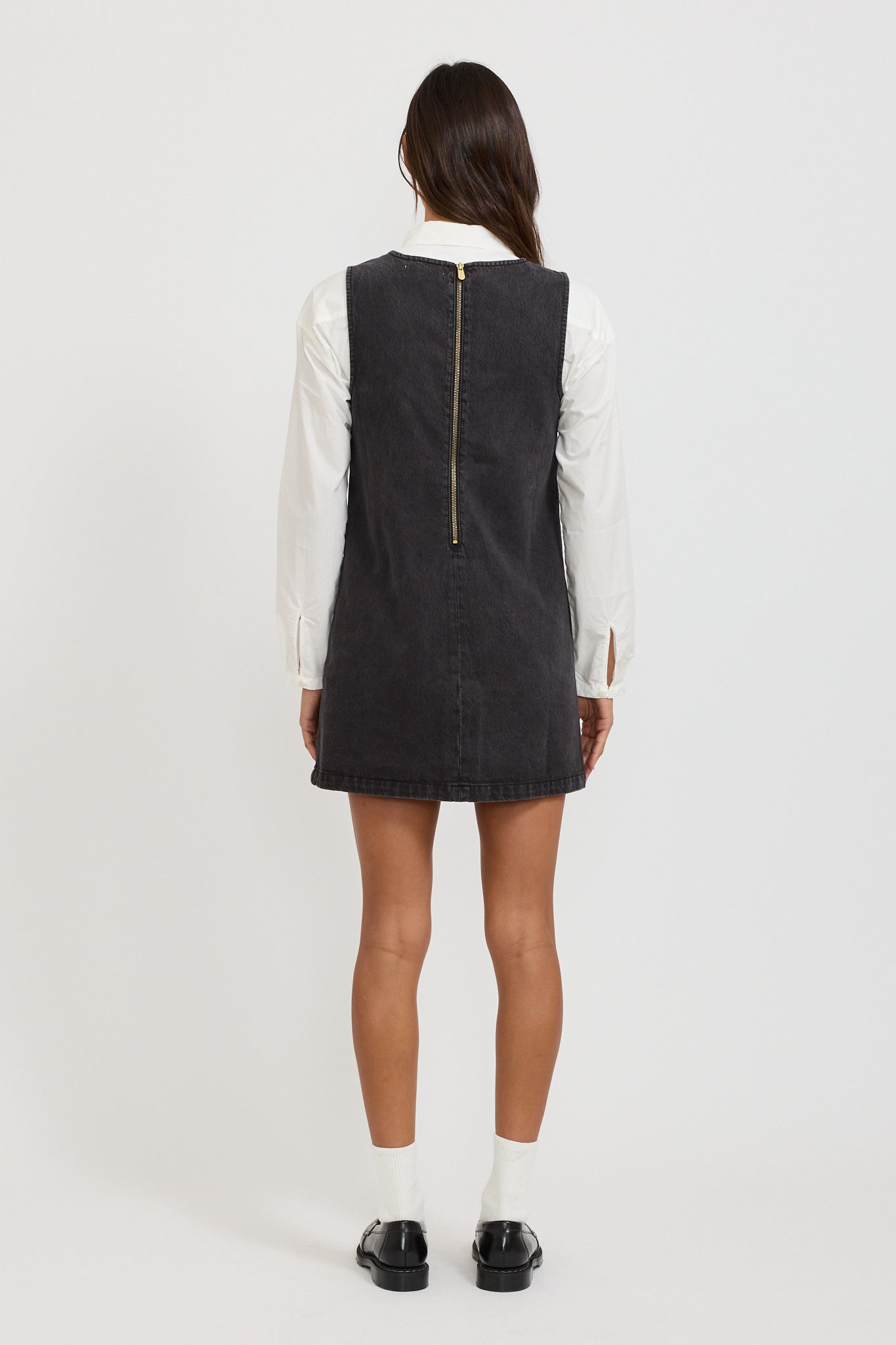 Rollas | Shift Dress Stone Black | Maplestore