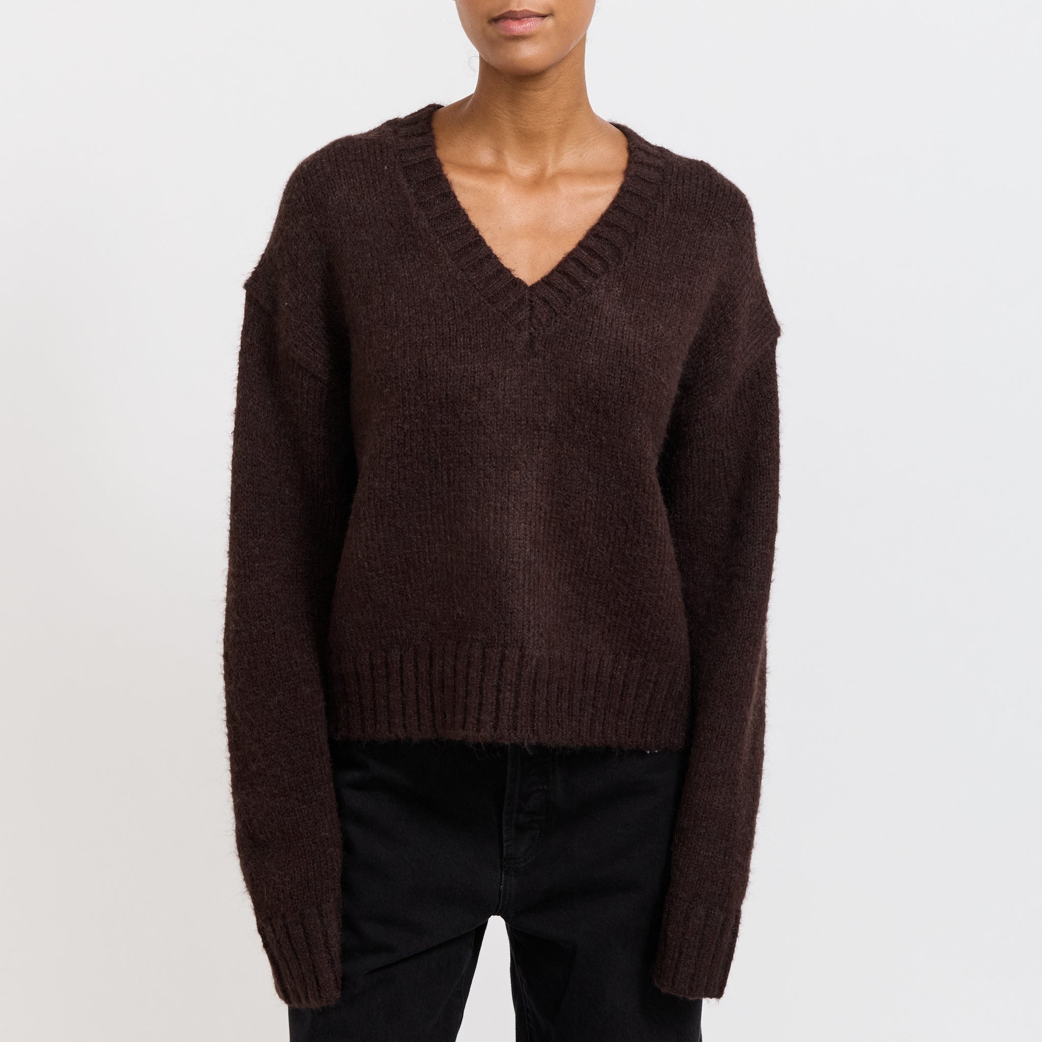 Tomboy V-Neck Knit Espresso