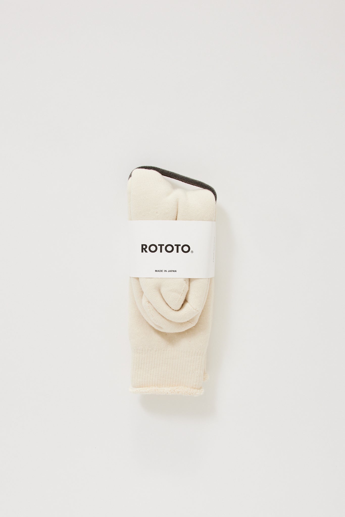 Rototo | Double Face Crew Socks Oatmeal | Maplestore