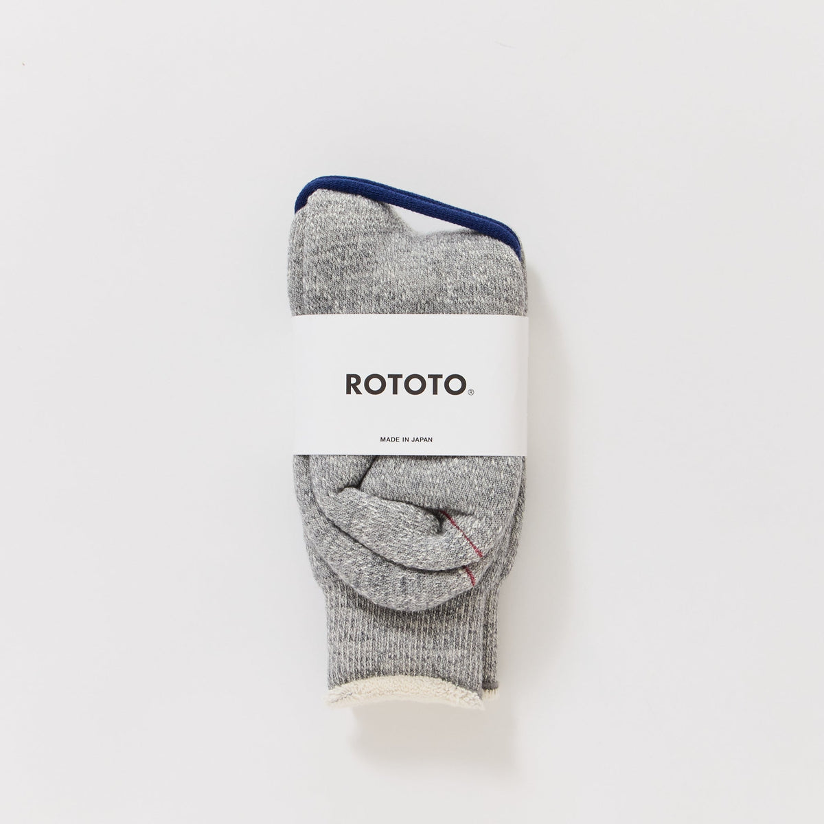 Rototo | Double Face Crew Socks Mid Grey | Maplestore