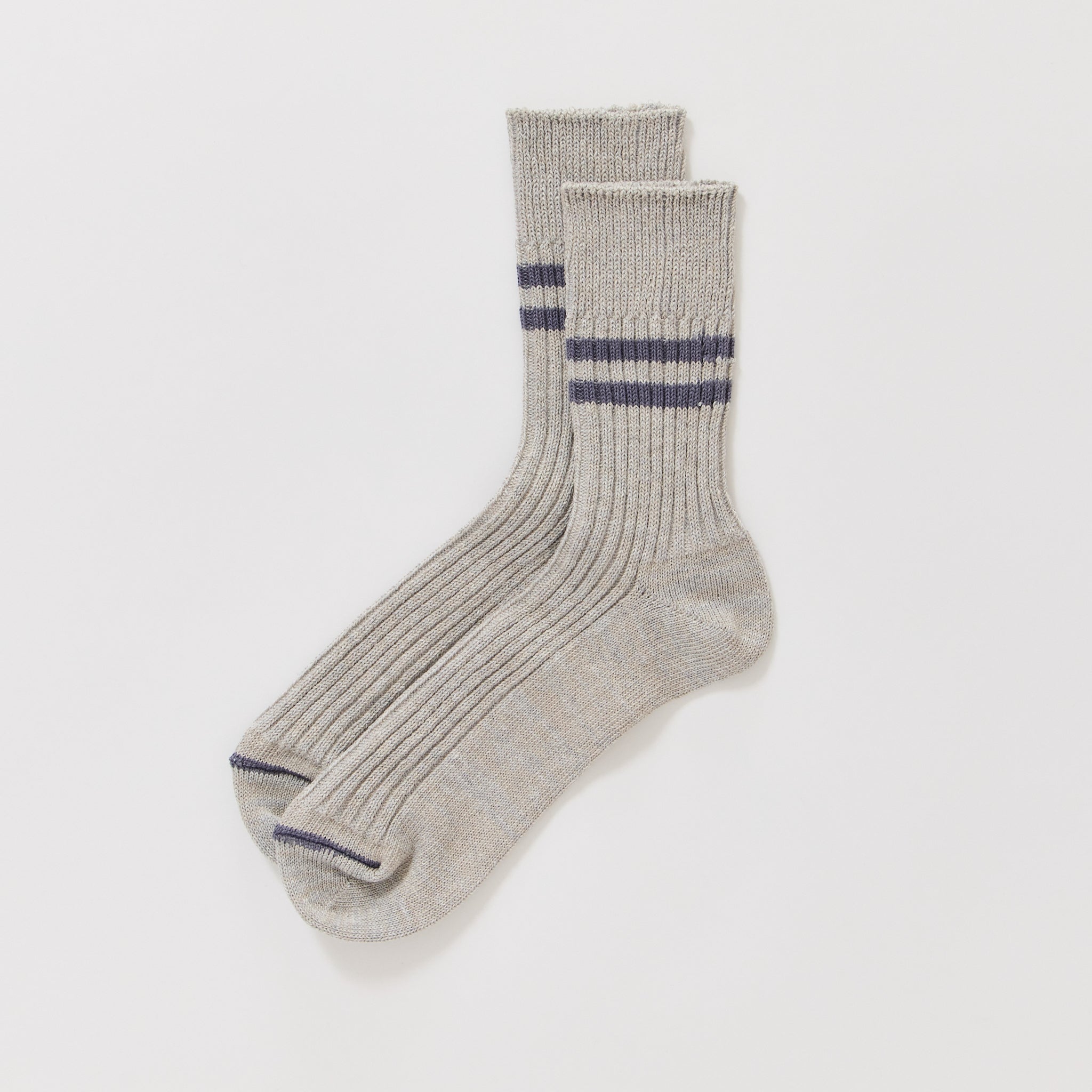 Stripe Socks Grey/Purple Haze