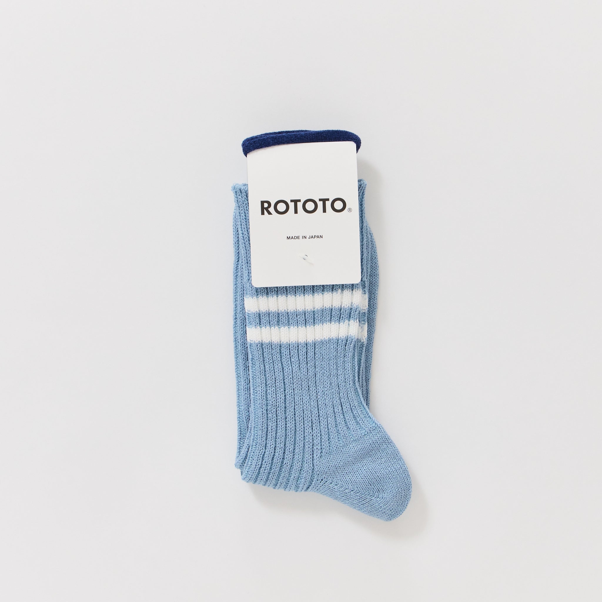 Stripe Socks Morning Blue/White