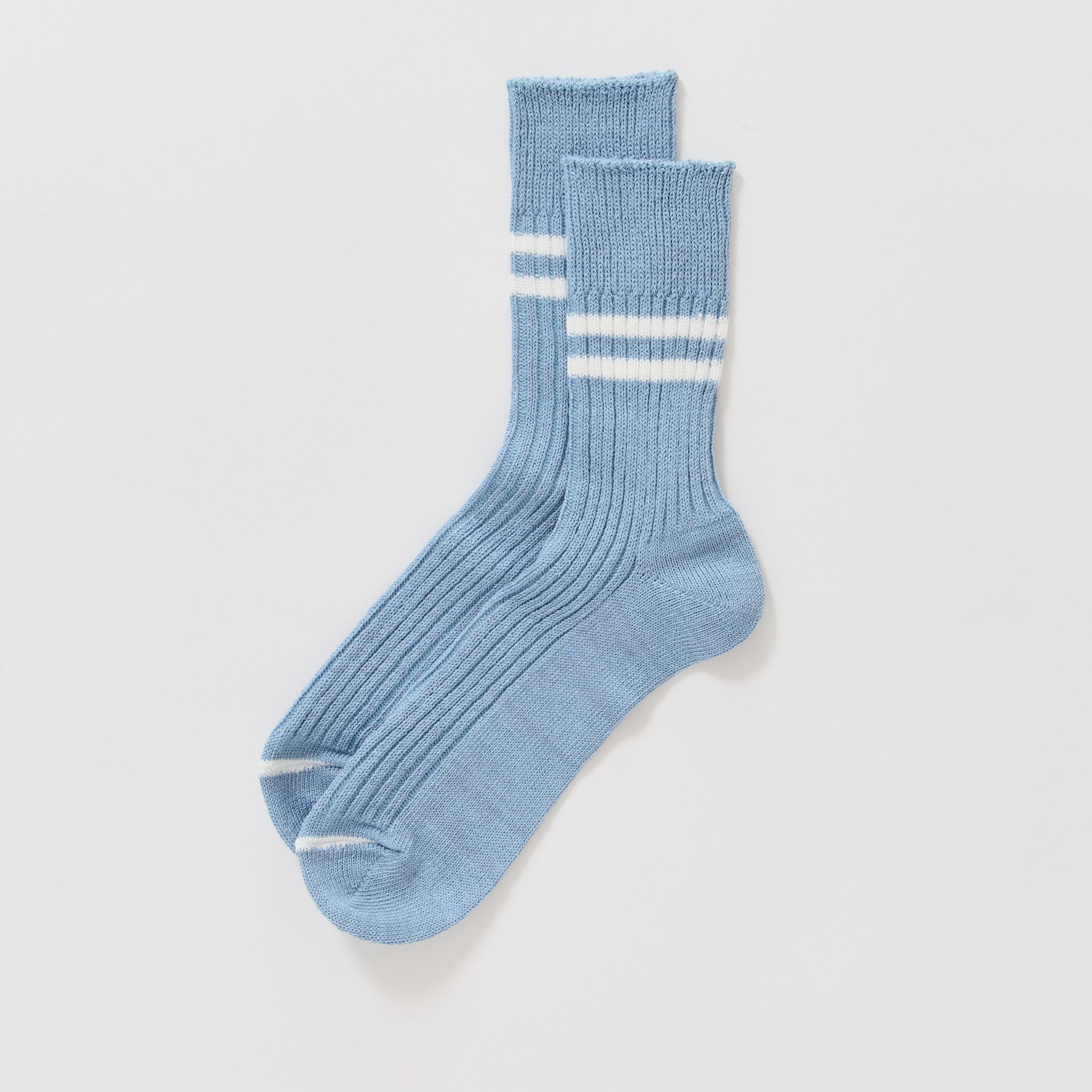 Stripe Socks Morning Blue/White