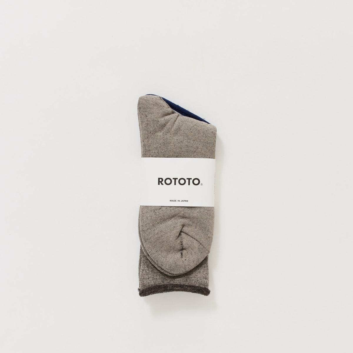 Rototo | City Socks Grey / Dark Brown | Maplestore