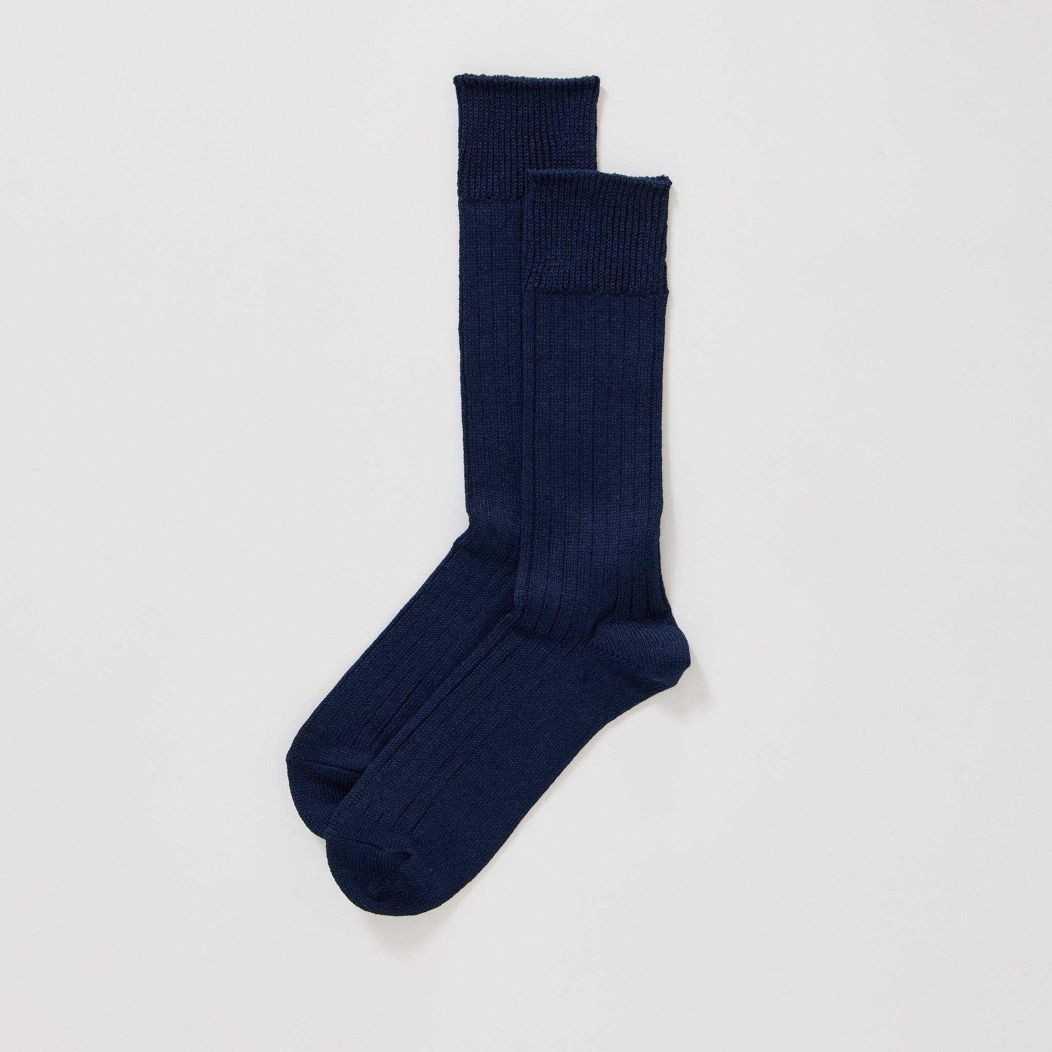 Linen Cotton Crew Navy