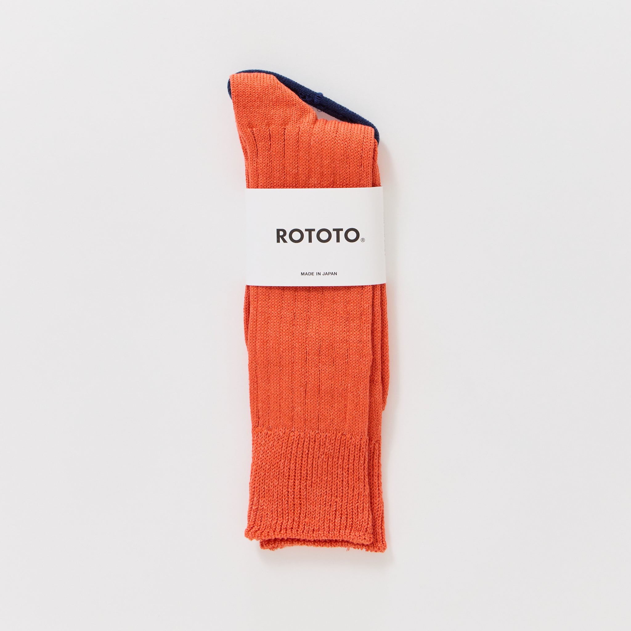 Linen Cotton Crew Orange Red