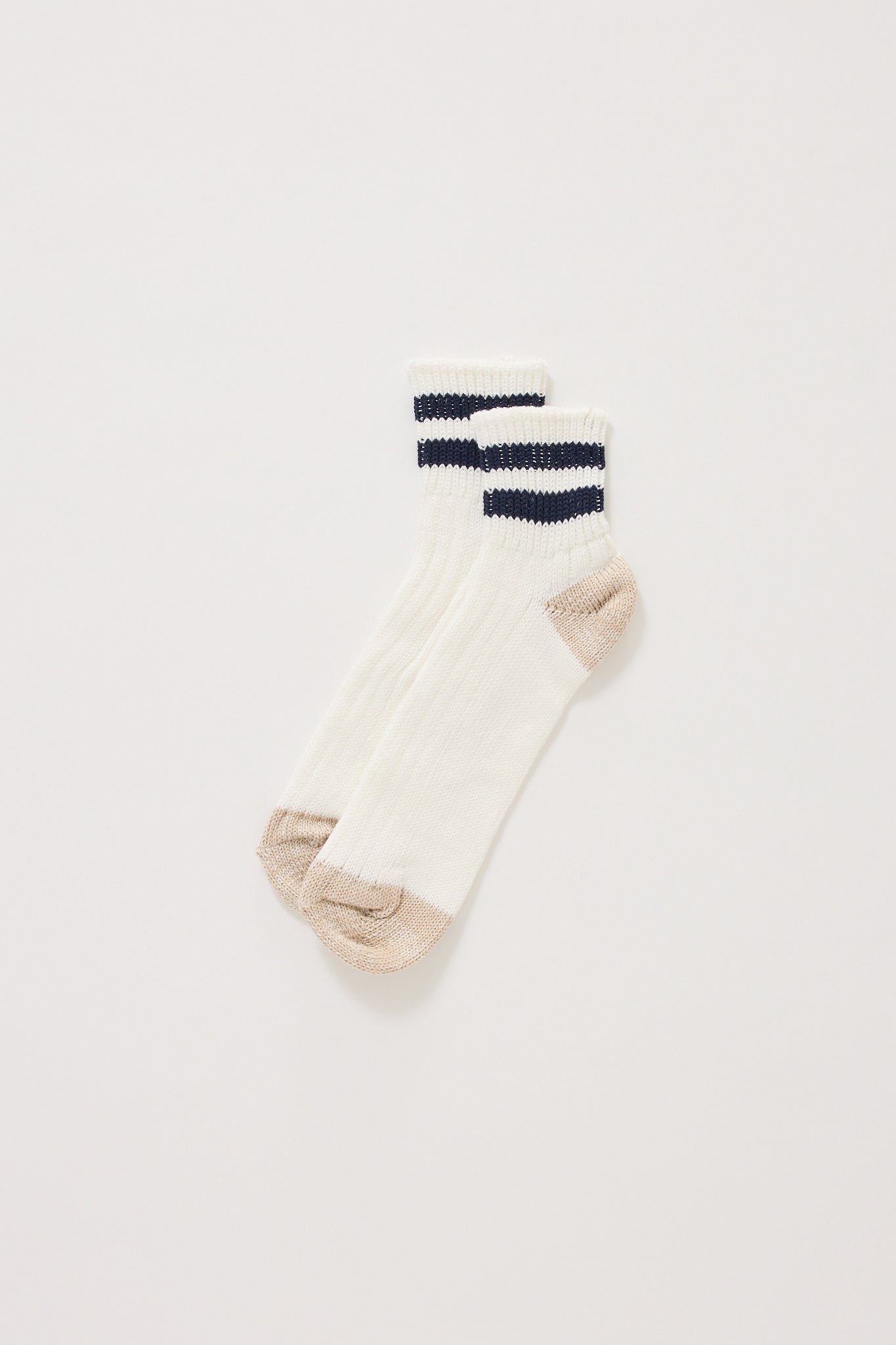 O.S. Ribbed Ankle Socks White/Navy