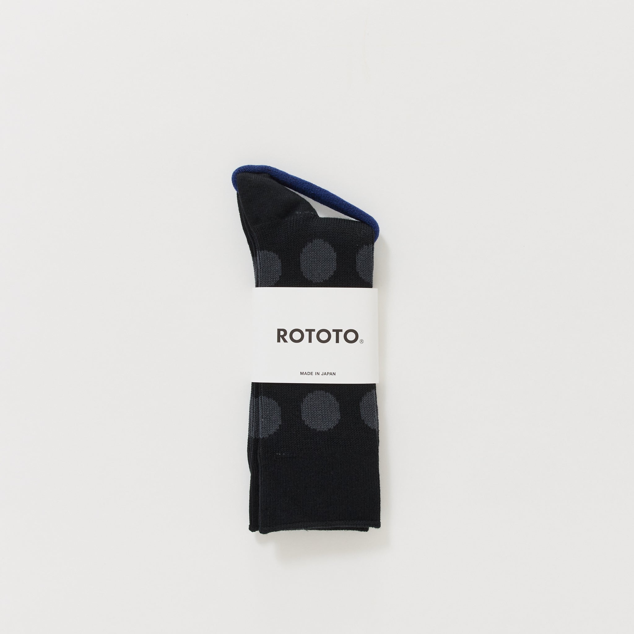 Porthole Dot Socks Black/Charcoal