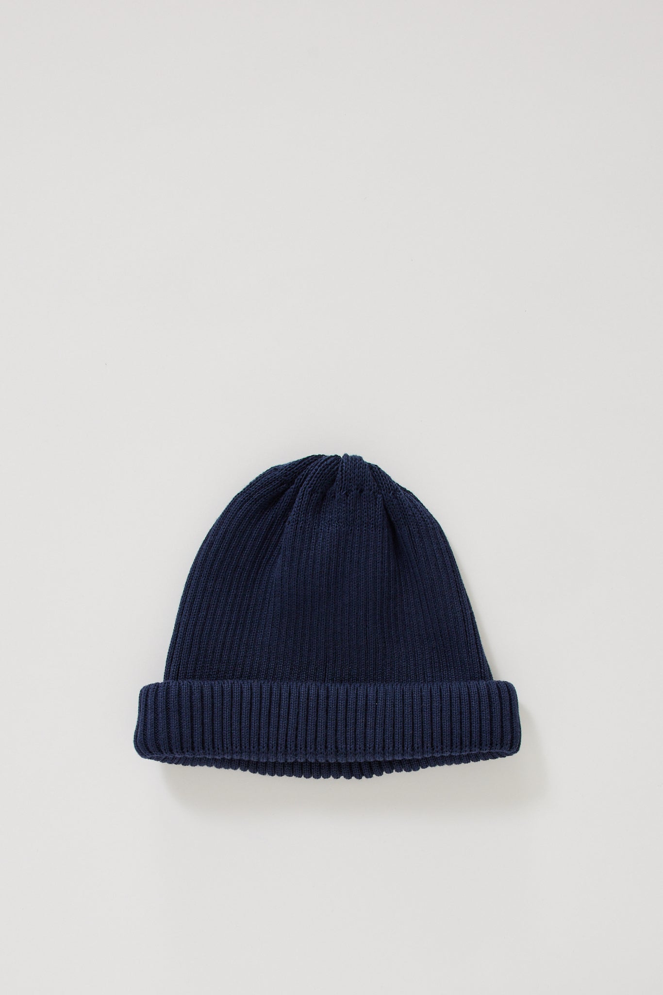 Rototo | Cotton Roll Up Beanie Navy | Maplestore