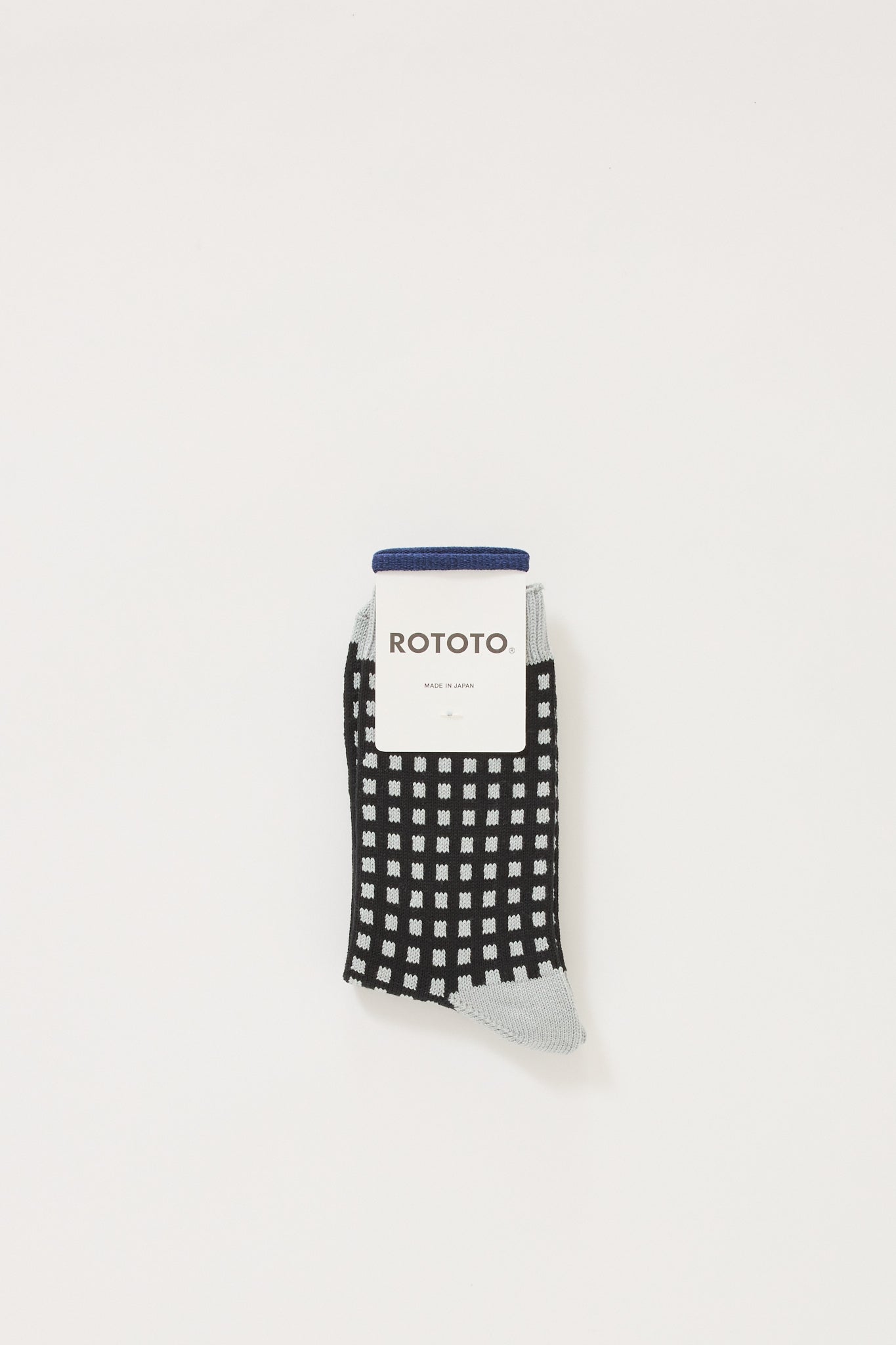 Rototo | Square Lattice Socks Light Blue | Maplestore