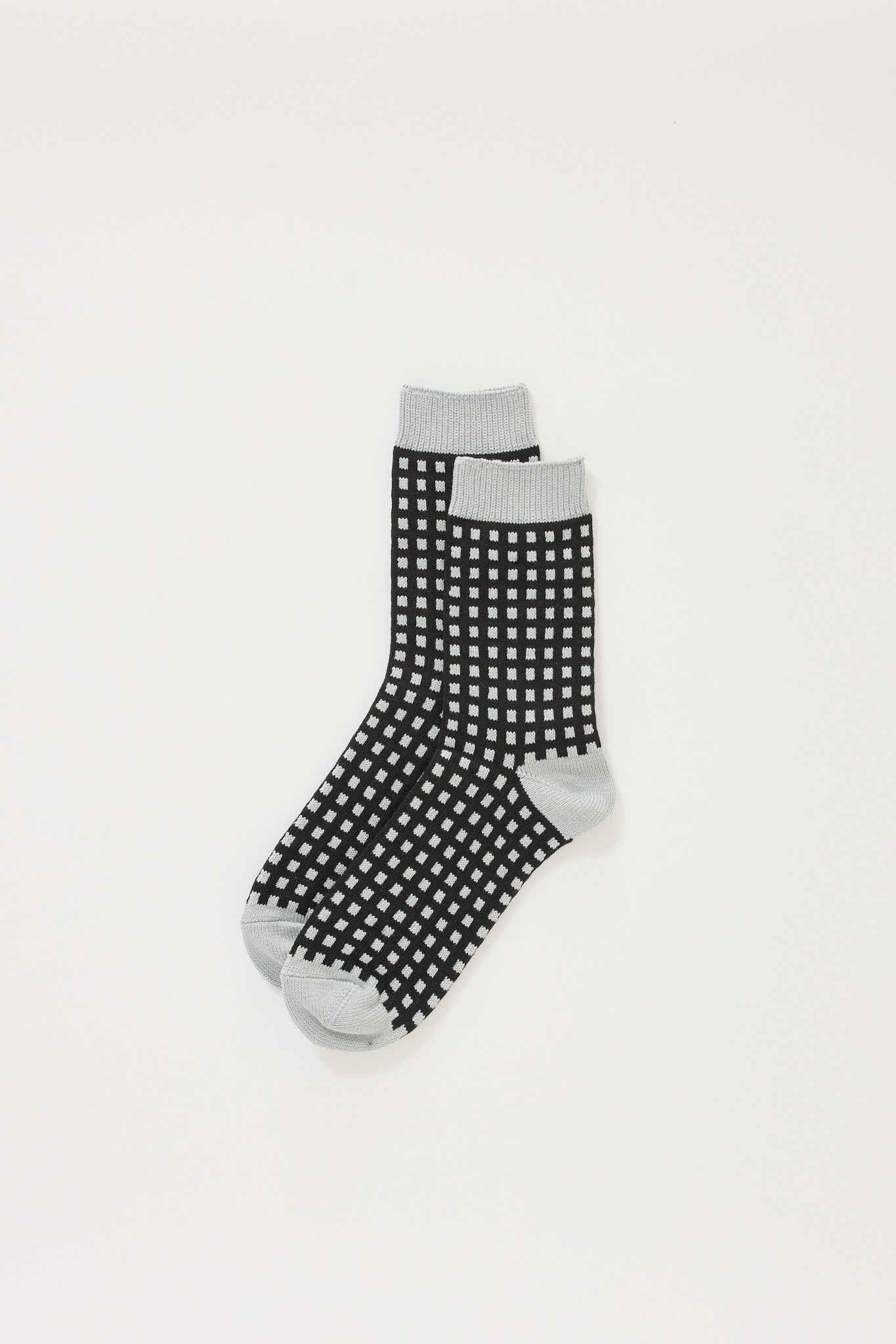 Rototo | Square Lattice Socks Light Blue | Maplestore