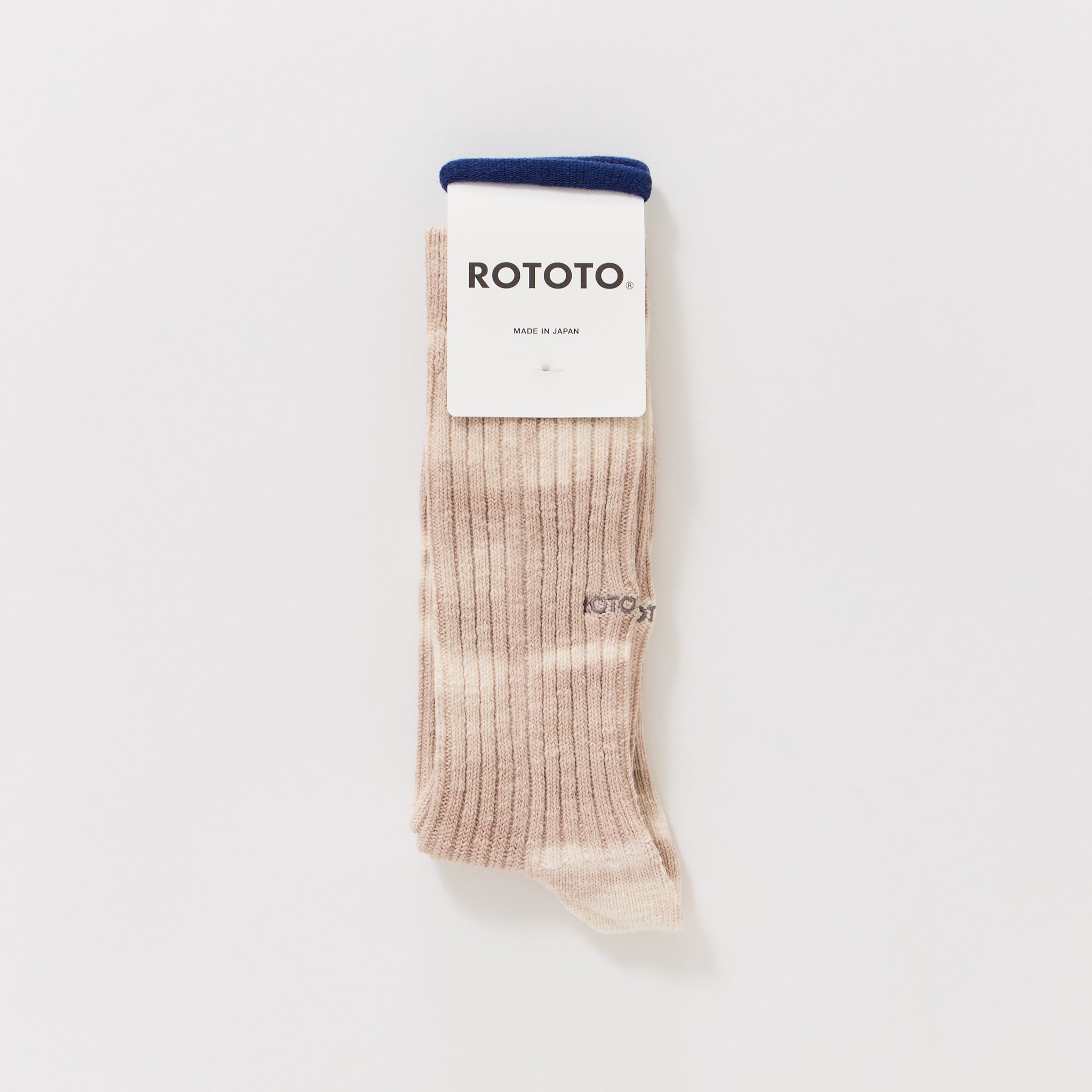 Tie Dye Ribbed Crew Socks Foggy Purple