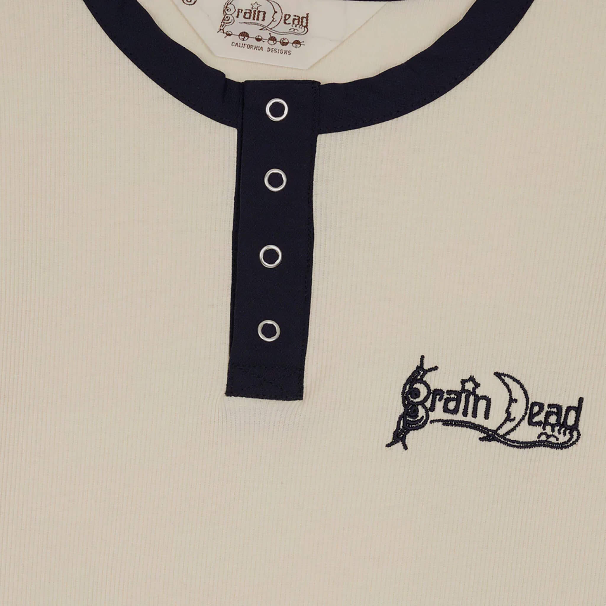 Brain Dead | Ribbed Henley Natural | Maplestore