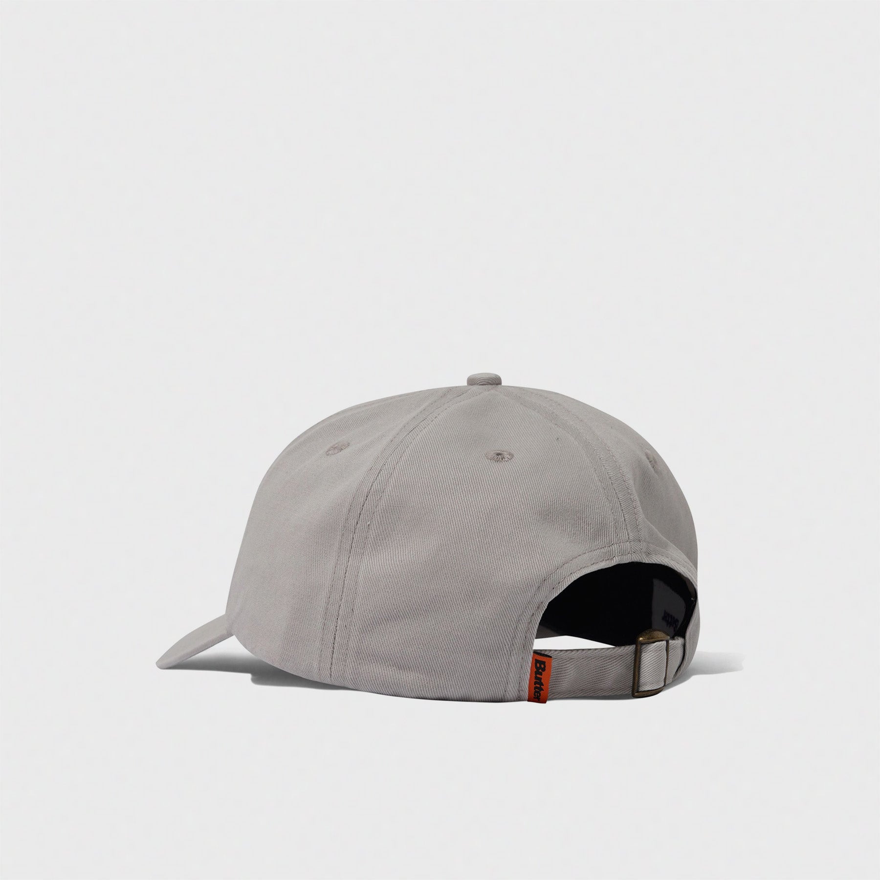 Rounded Logo 6 Panel Cap Washed Light Grey