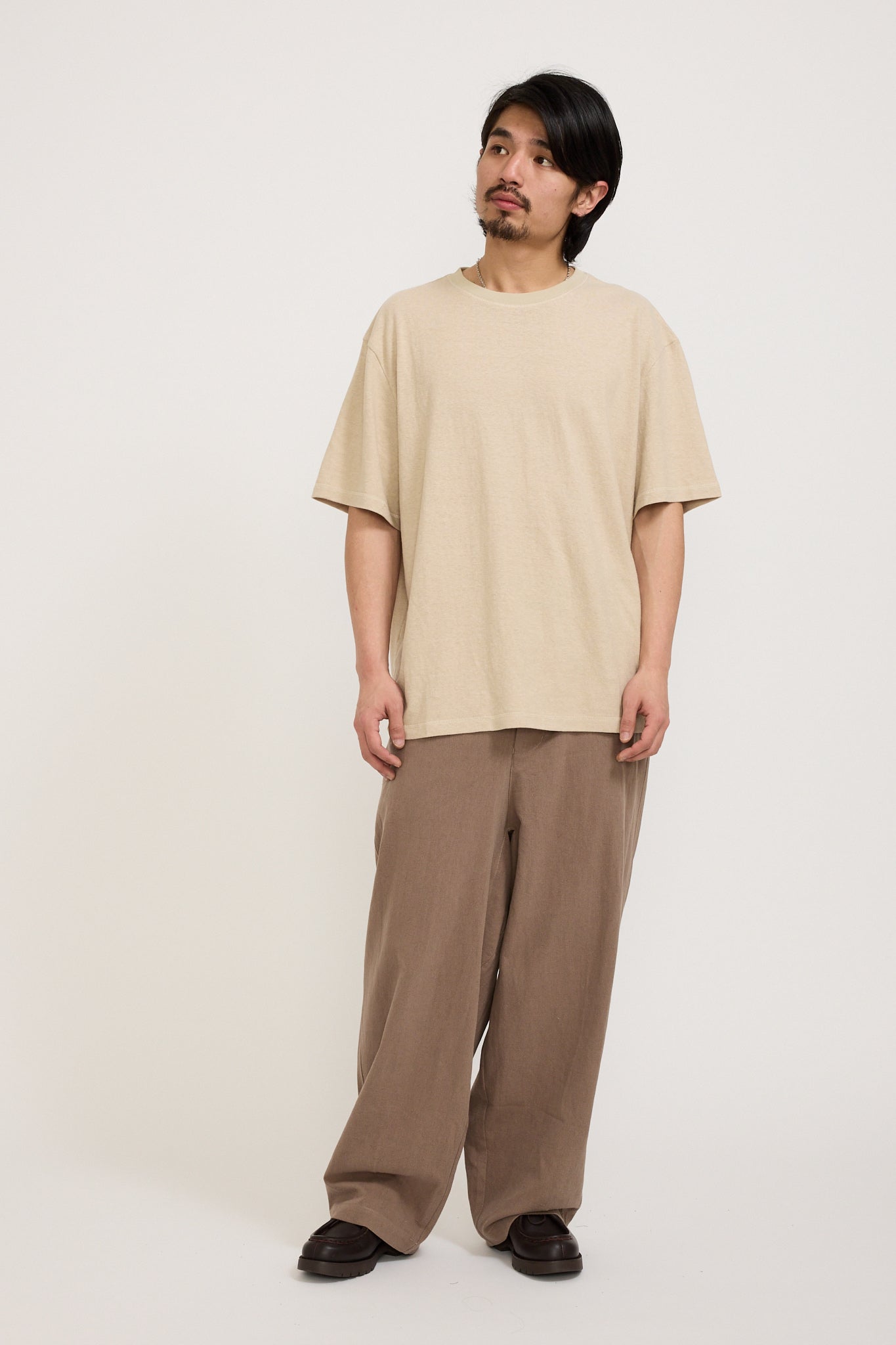 Satta | Flatlock Tee Stone | Maplestore