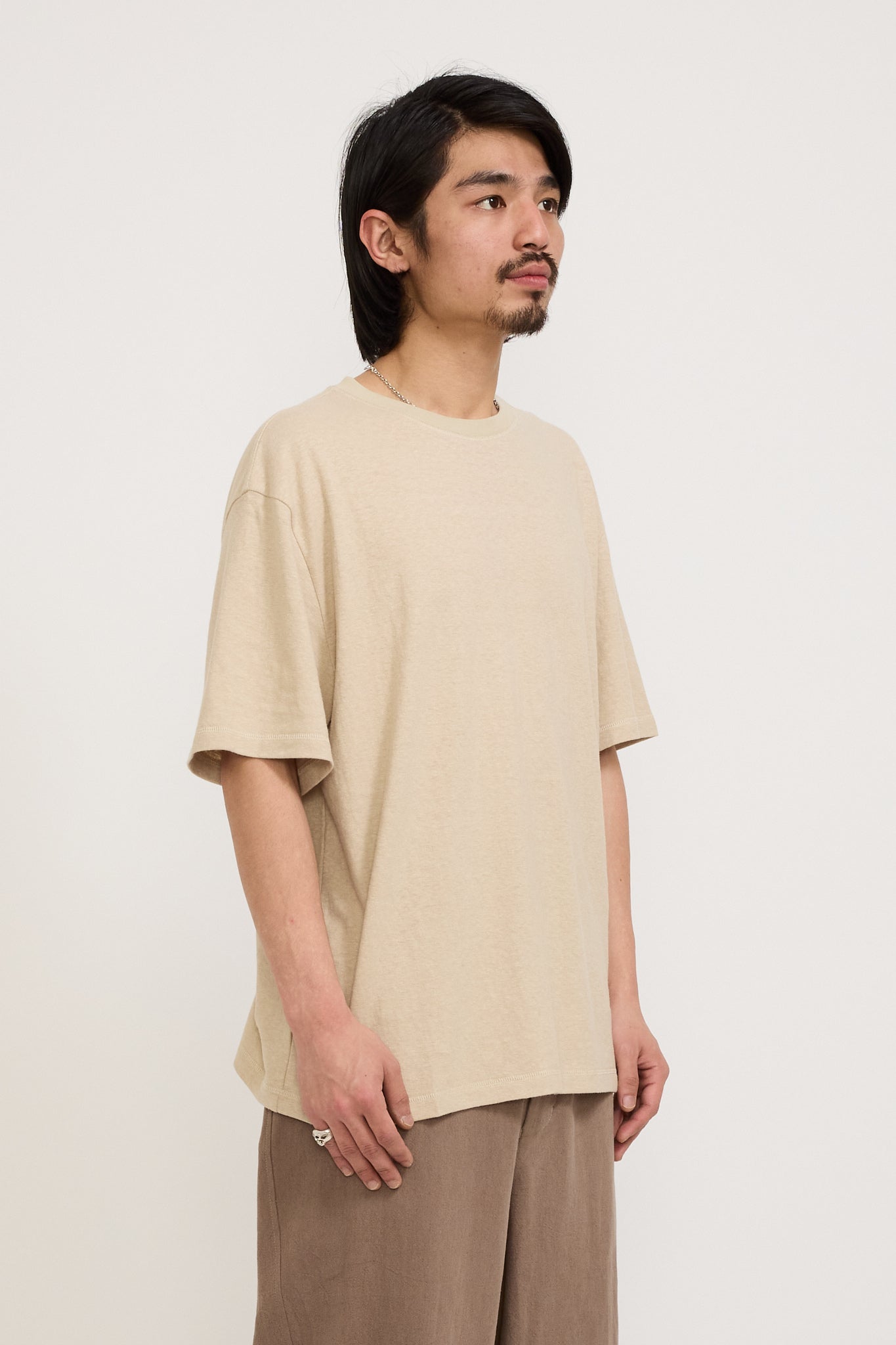 Satta | Flatlock Tee Stone | Maplestore