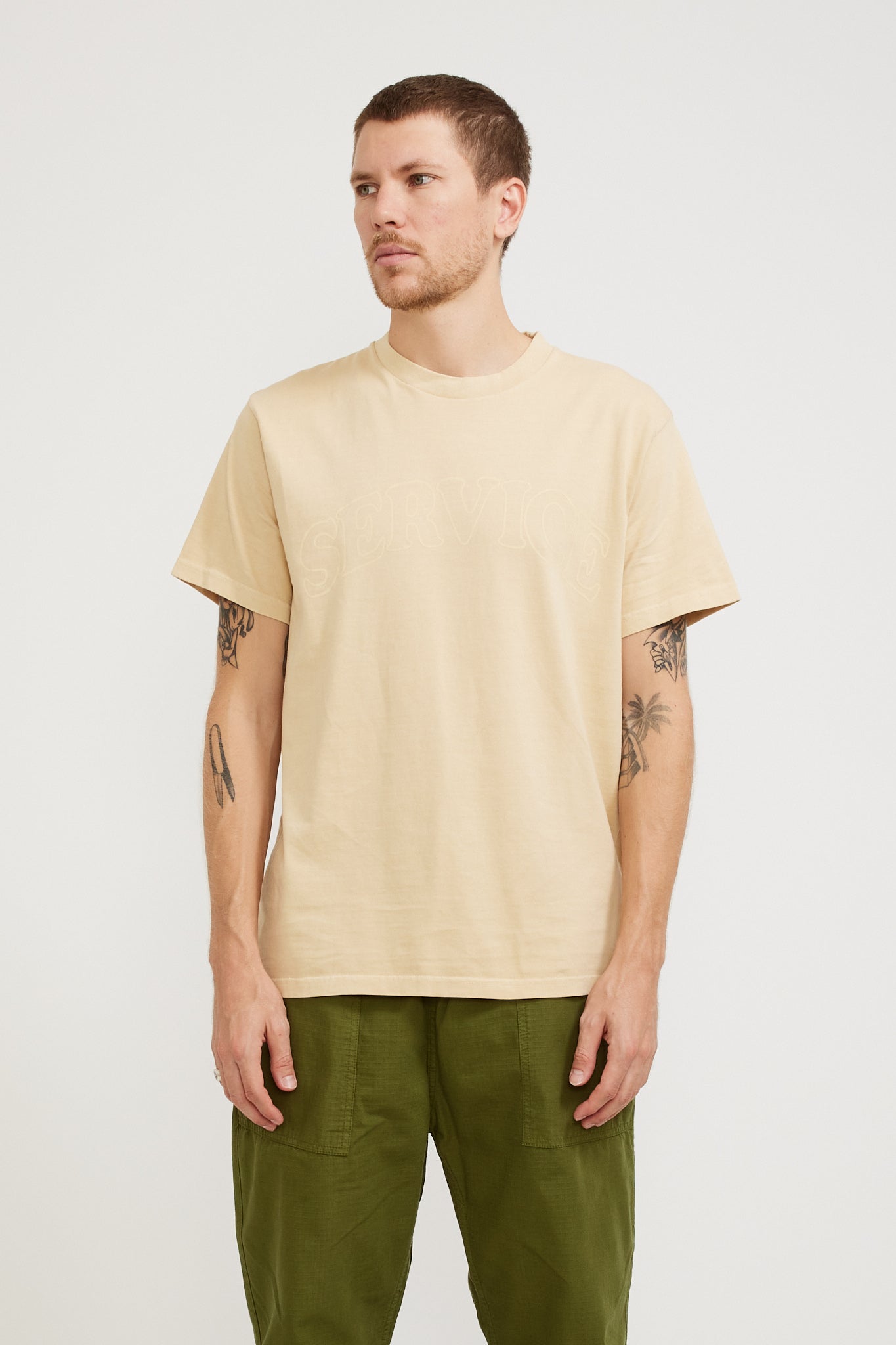 Service Works | Arch Logo T-Shirt Khaki | Maplestore