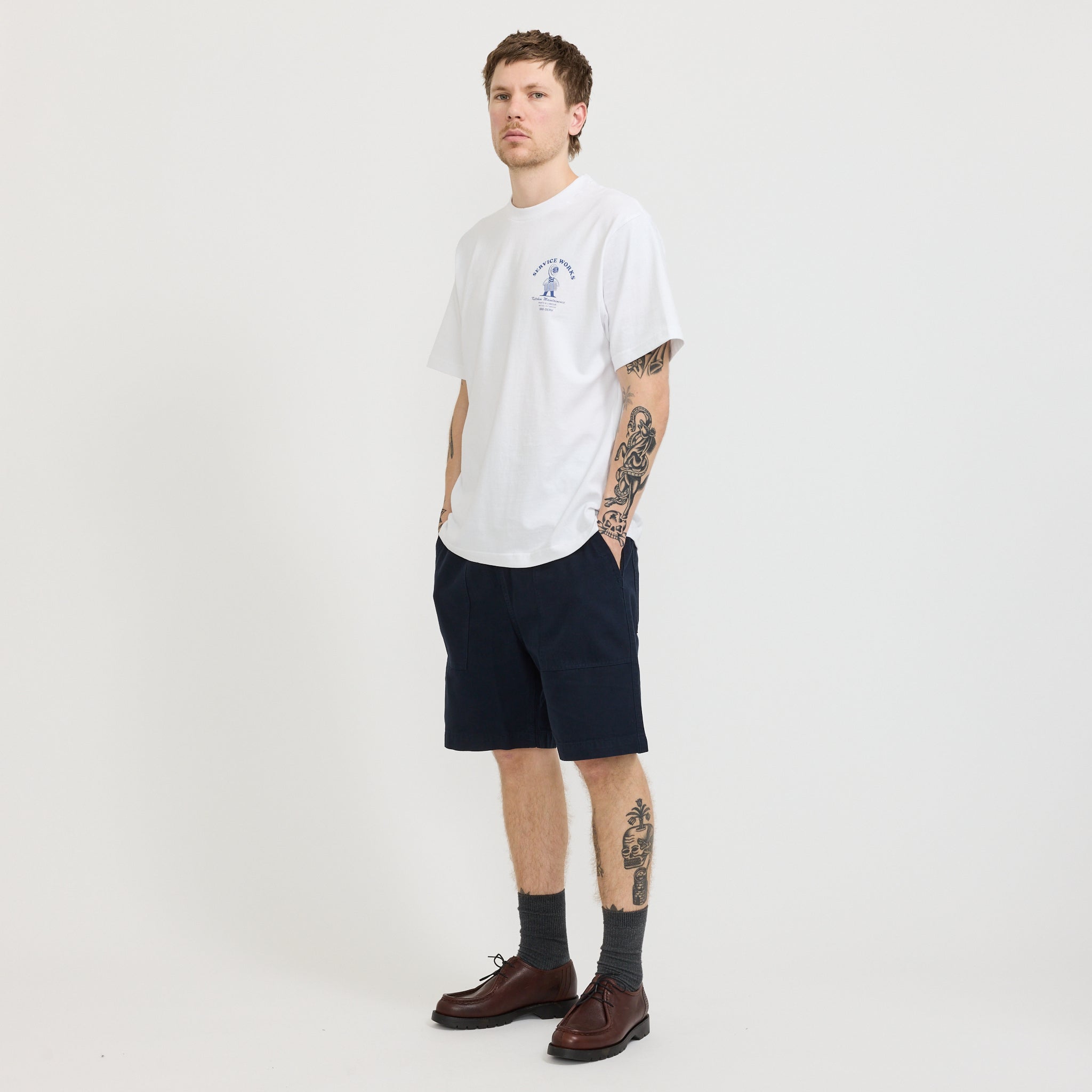 Service Works | Canvas Chef Shorts Dark Navy | Maplestore