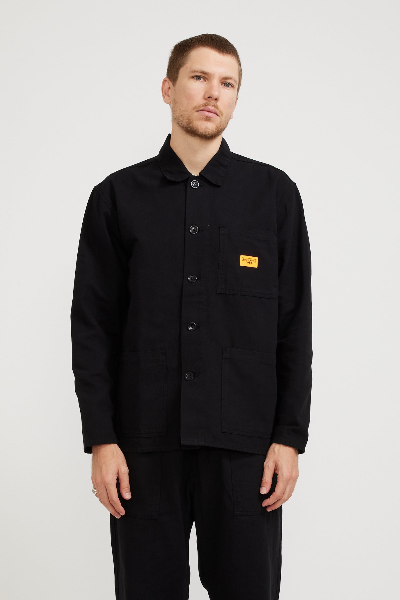 Service Works | Canvas Coverall Jacket Black | Maplestore