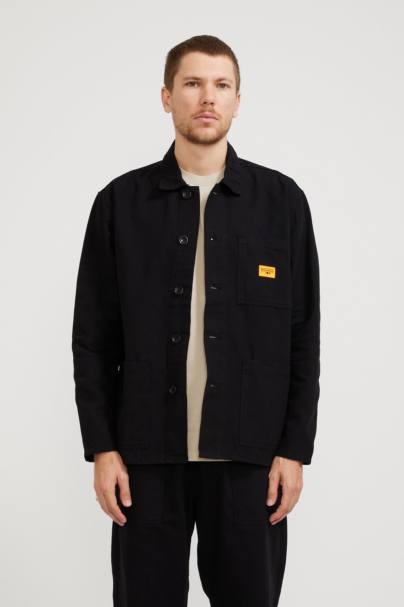 Service Works | Canvas Coverall Jacket Black | Maplestore